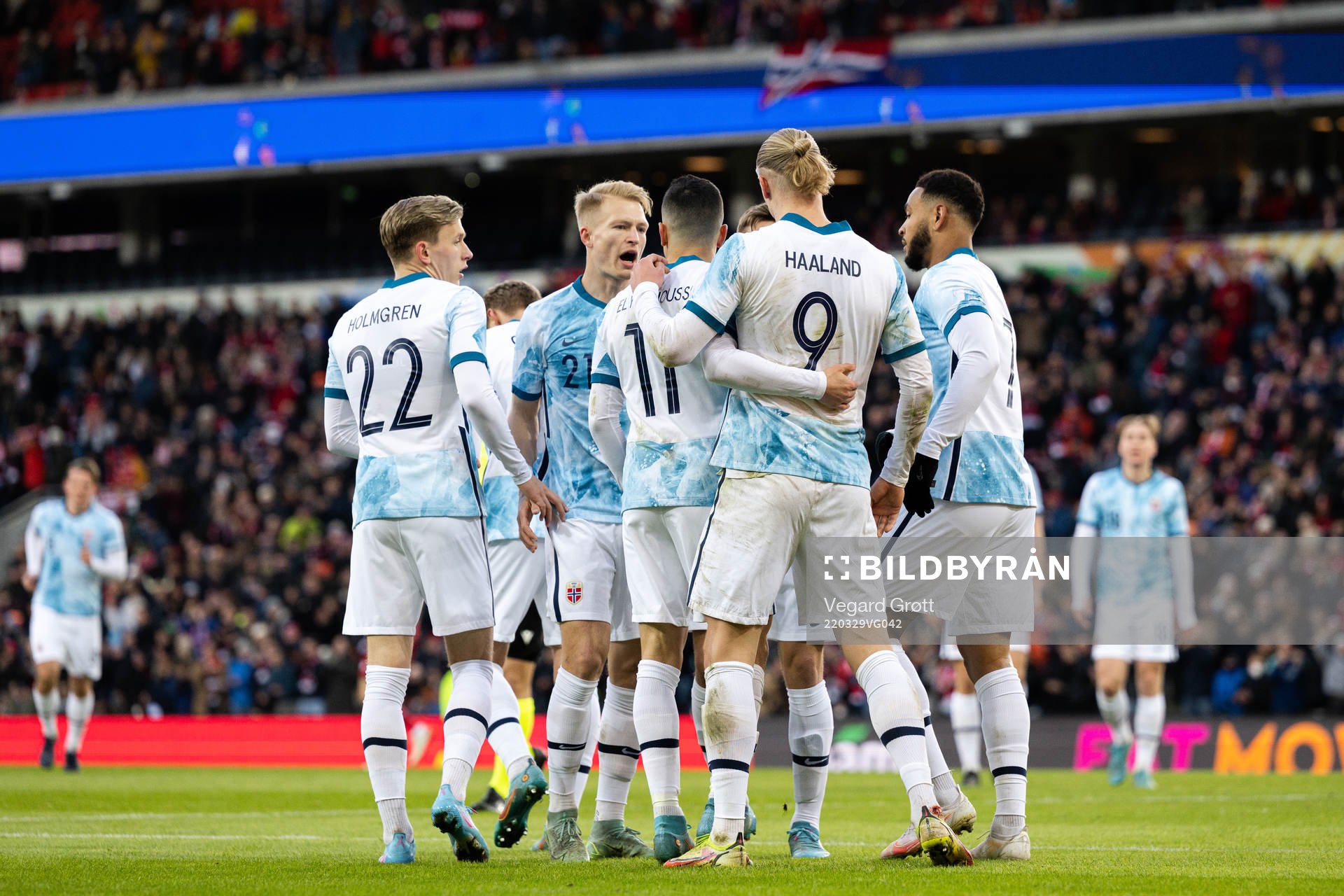 Erling Braut Haaland of Norway celebrates the 1-0 goal