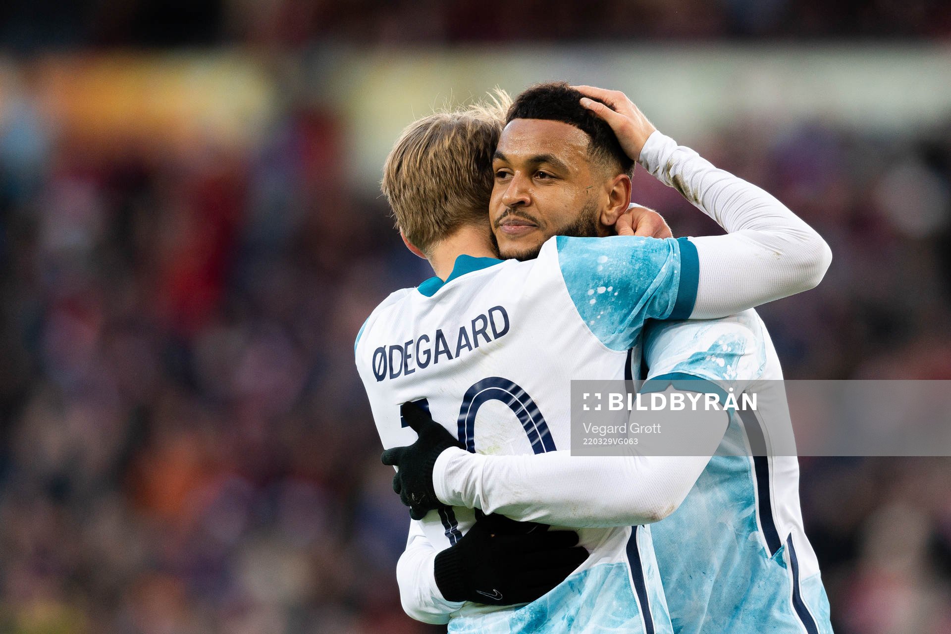 Joshua King of Norway celebrates the 4-0 goal