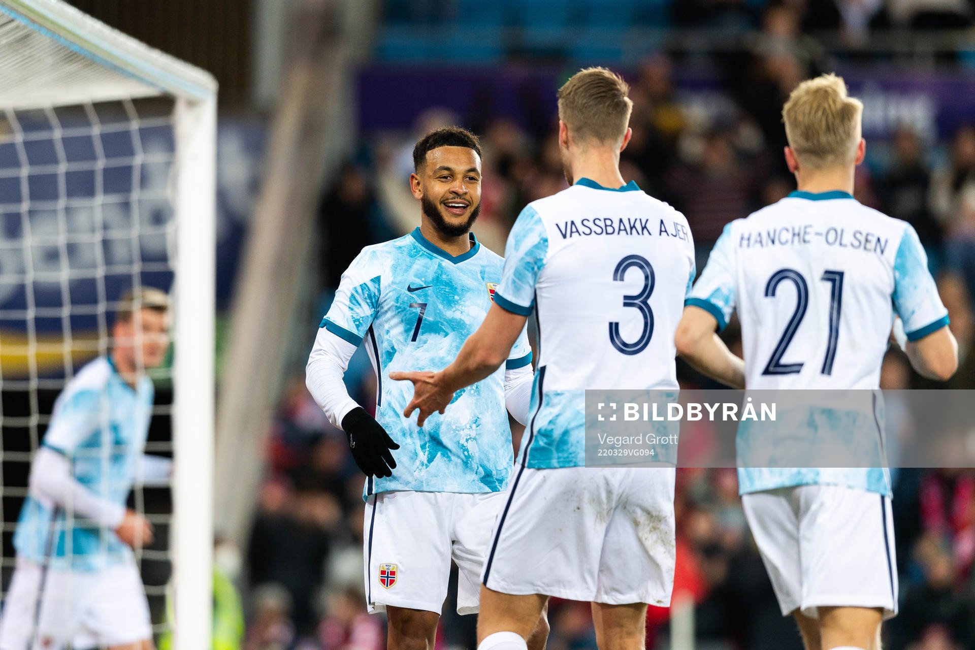Joshua King of Norway celebrates the 6-0 goal