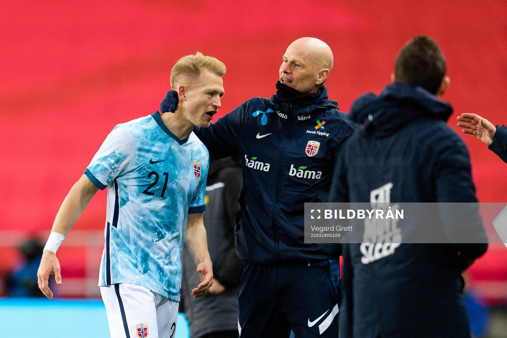 Andreas Hanche-Olsen and Ståle Solbakken, head coach of