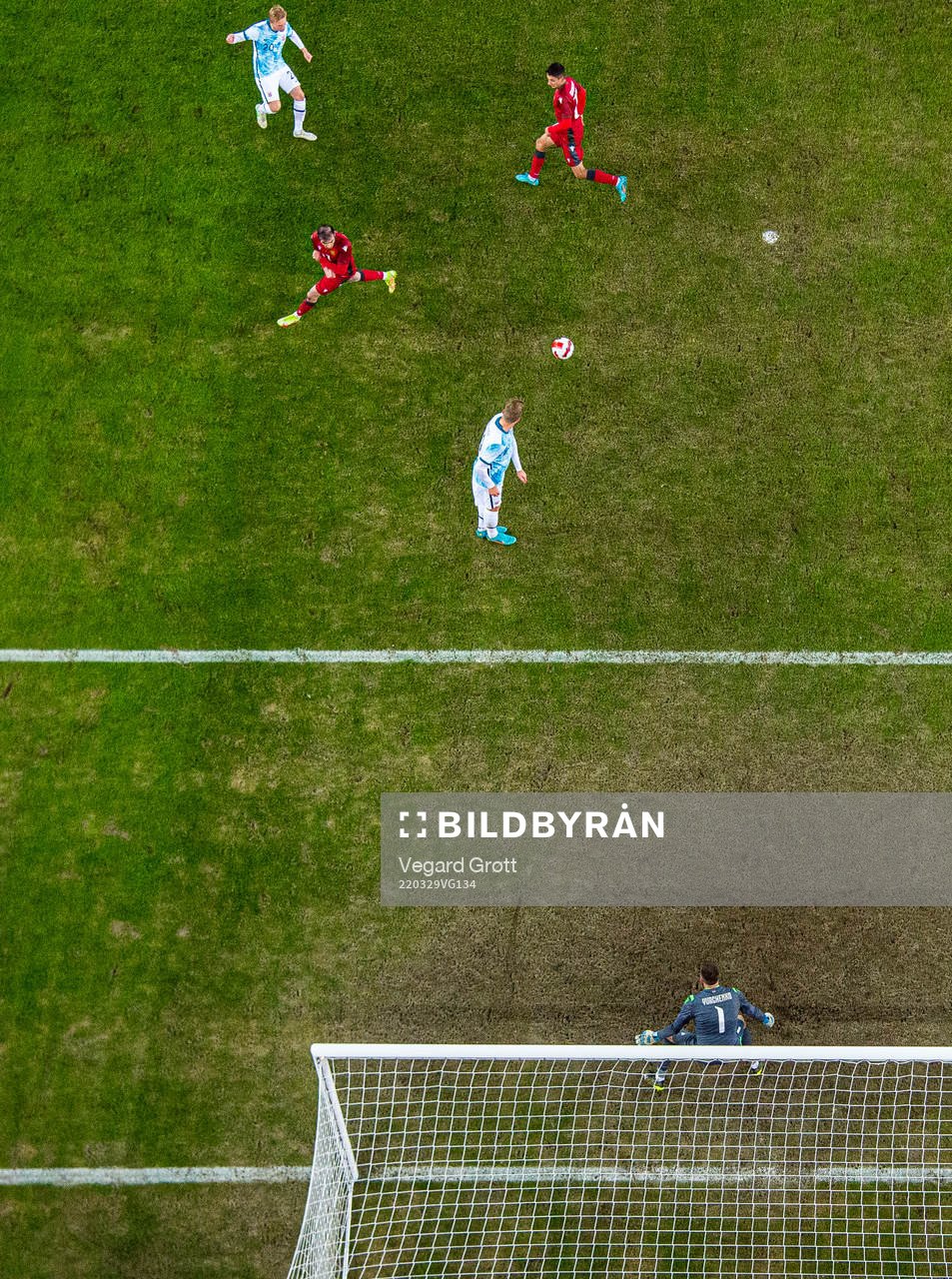 Mats Møller Dæhli of Norway scores the 7-0 goal