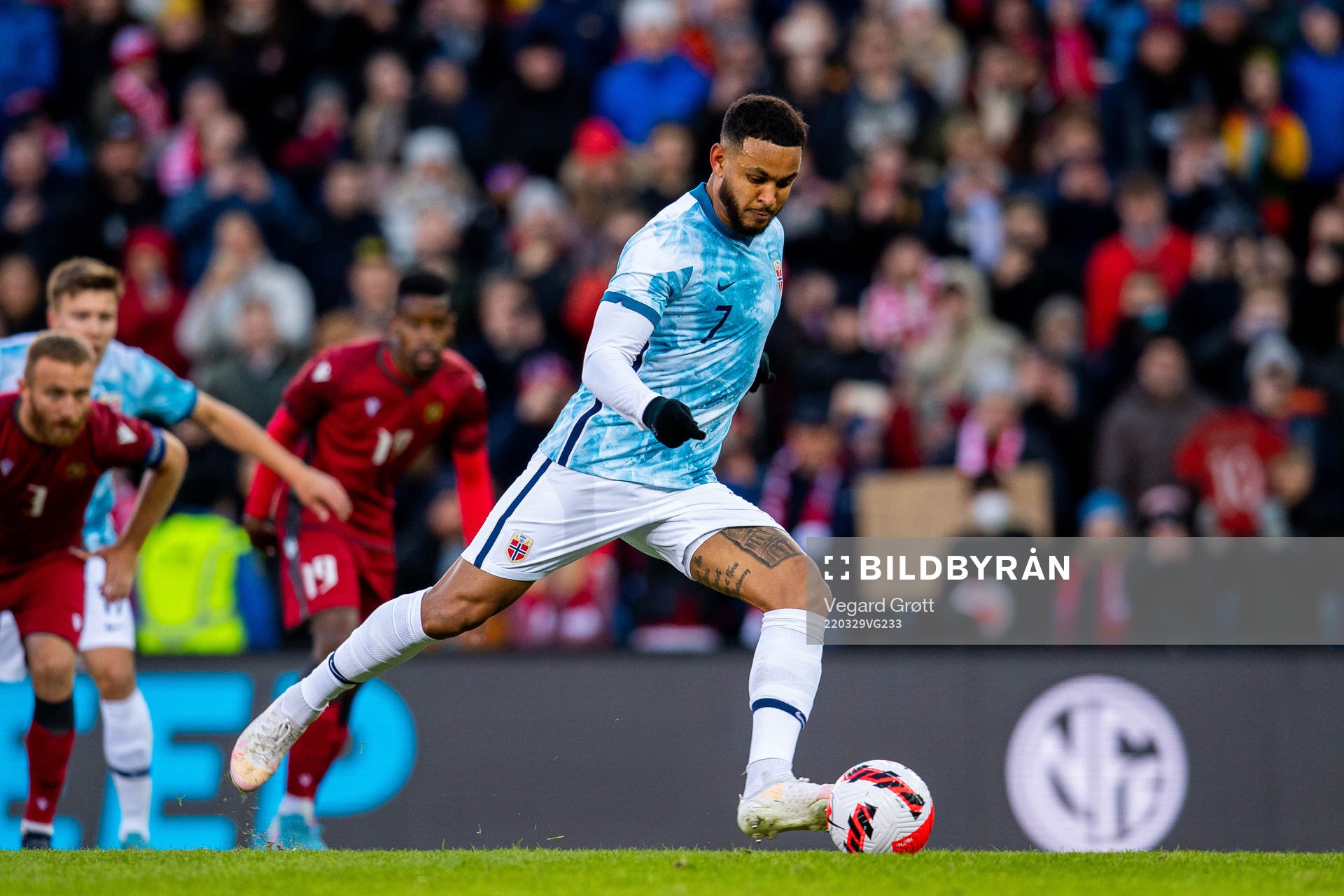 Joshua King of Norway scores the 2-0 goal with a penalty