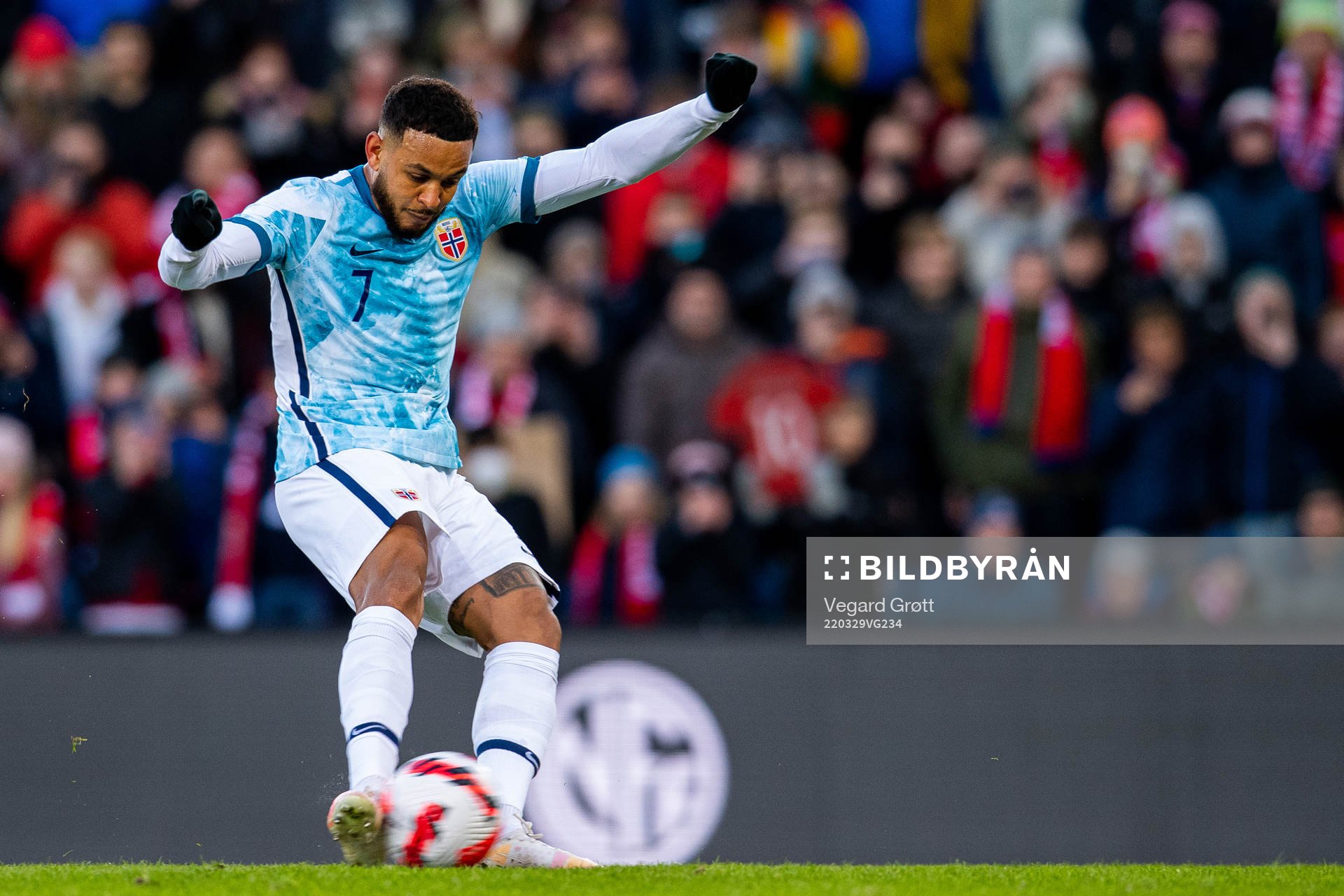 Joshua King of Norway scores the 2-0 goal with a penalty