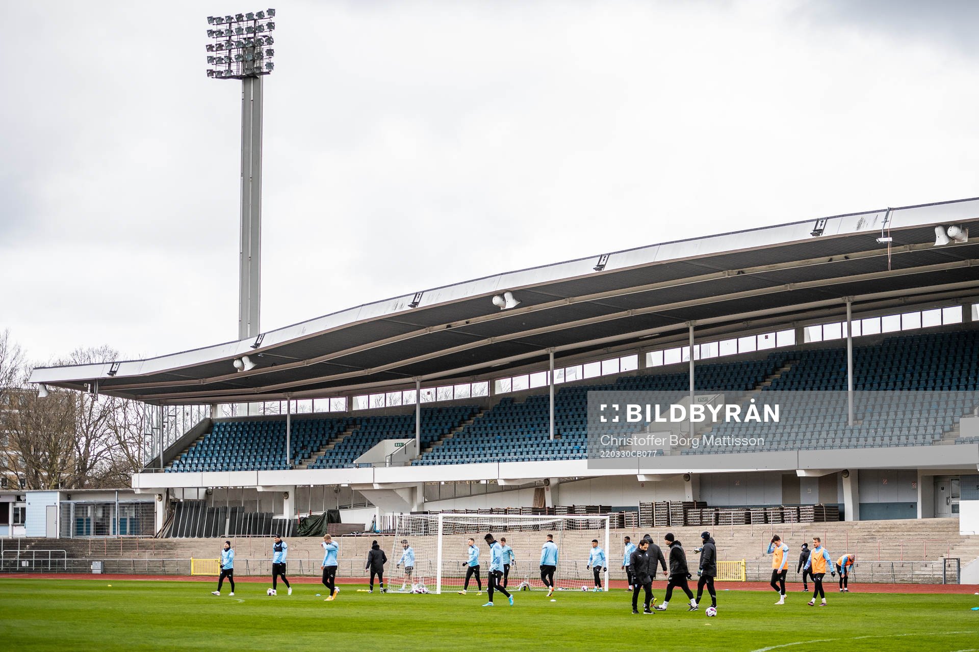 Interiör vy över Malmö Stadion