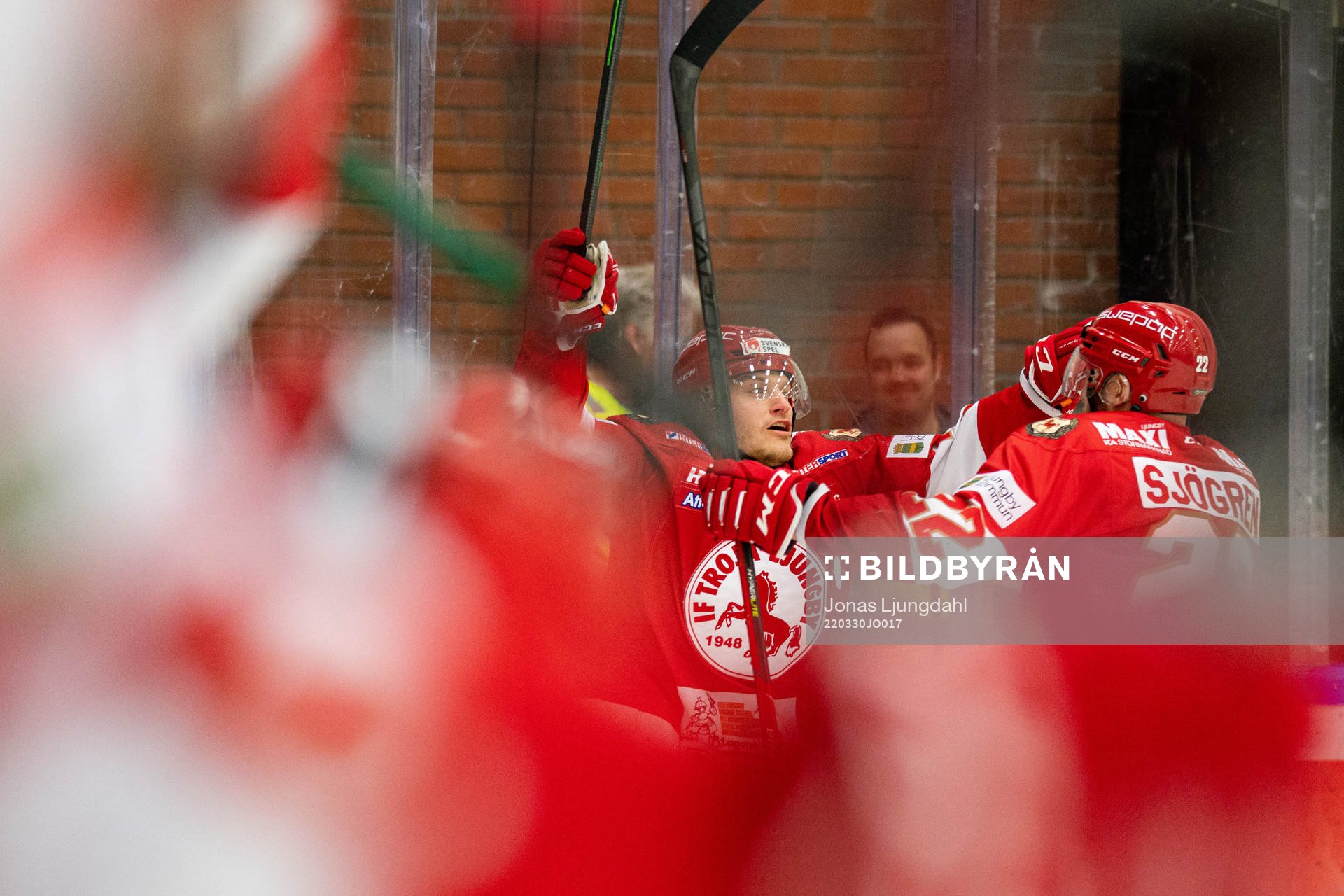 Troja/Ljungbys Daniel Karlsson jublar