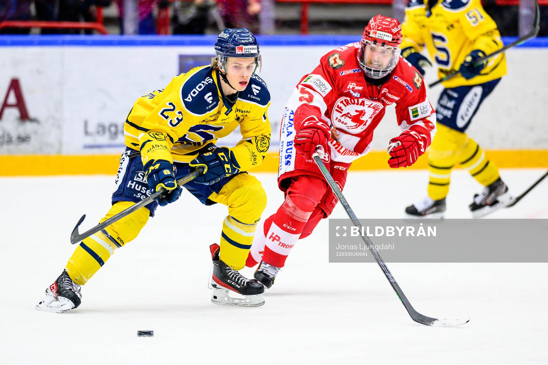 Södertäljes Albert Sjöberg och Troja/Ljungbys Niklas