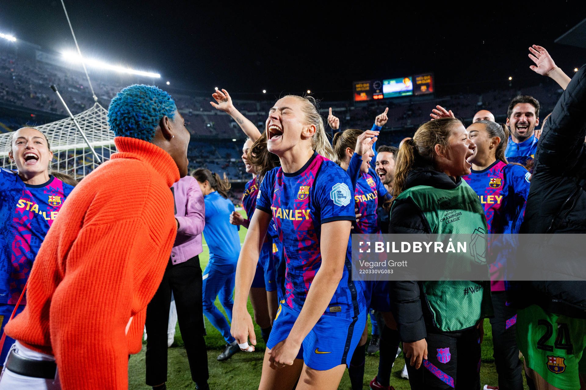 Fridolina Rolfö of Barcelona celebrates