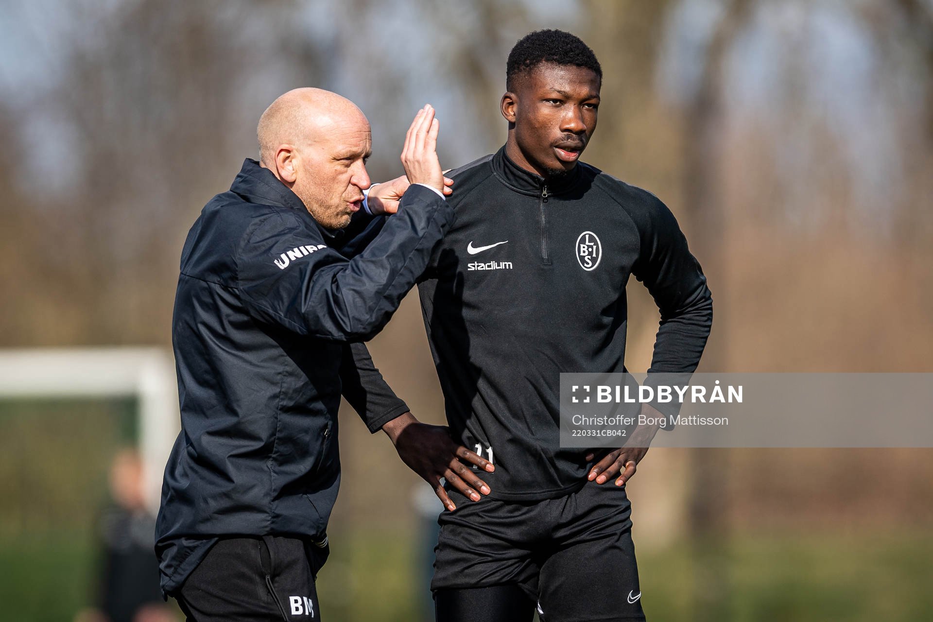 Tränare Billy Magnusson och Ousmane Diawara