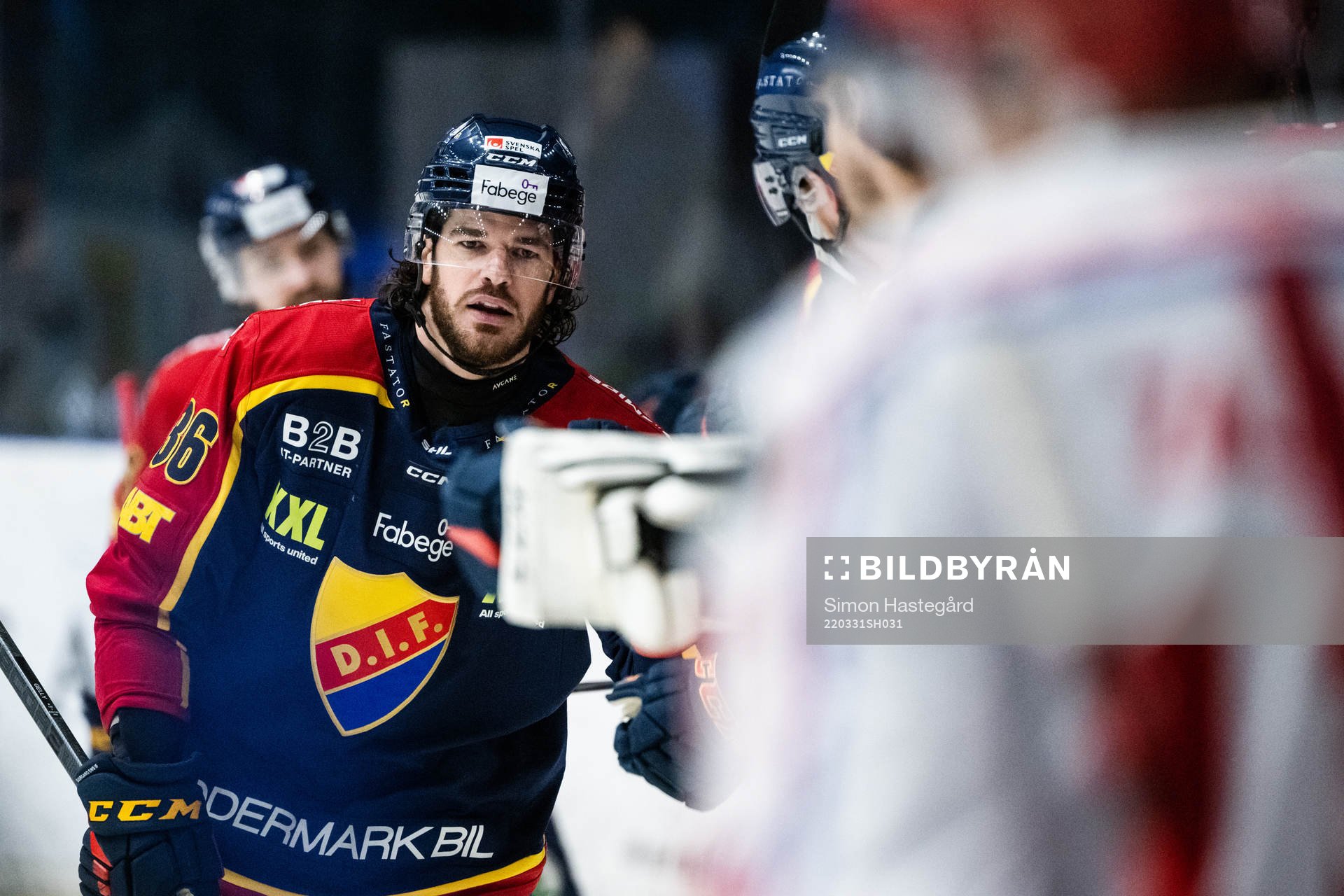 Djurgårdens Eric Gelinas jublar