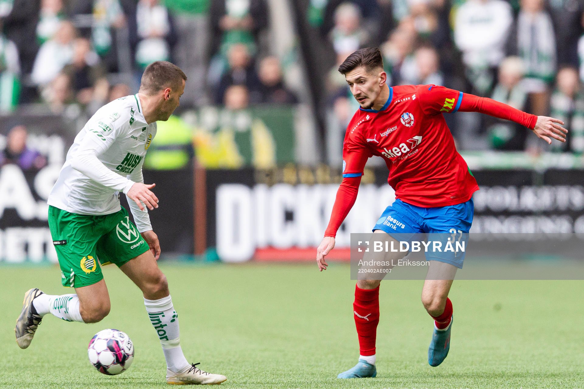 Hammarbys Jeppe Andrup Andersen och Helsingborgs Armin