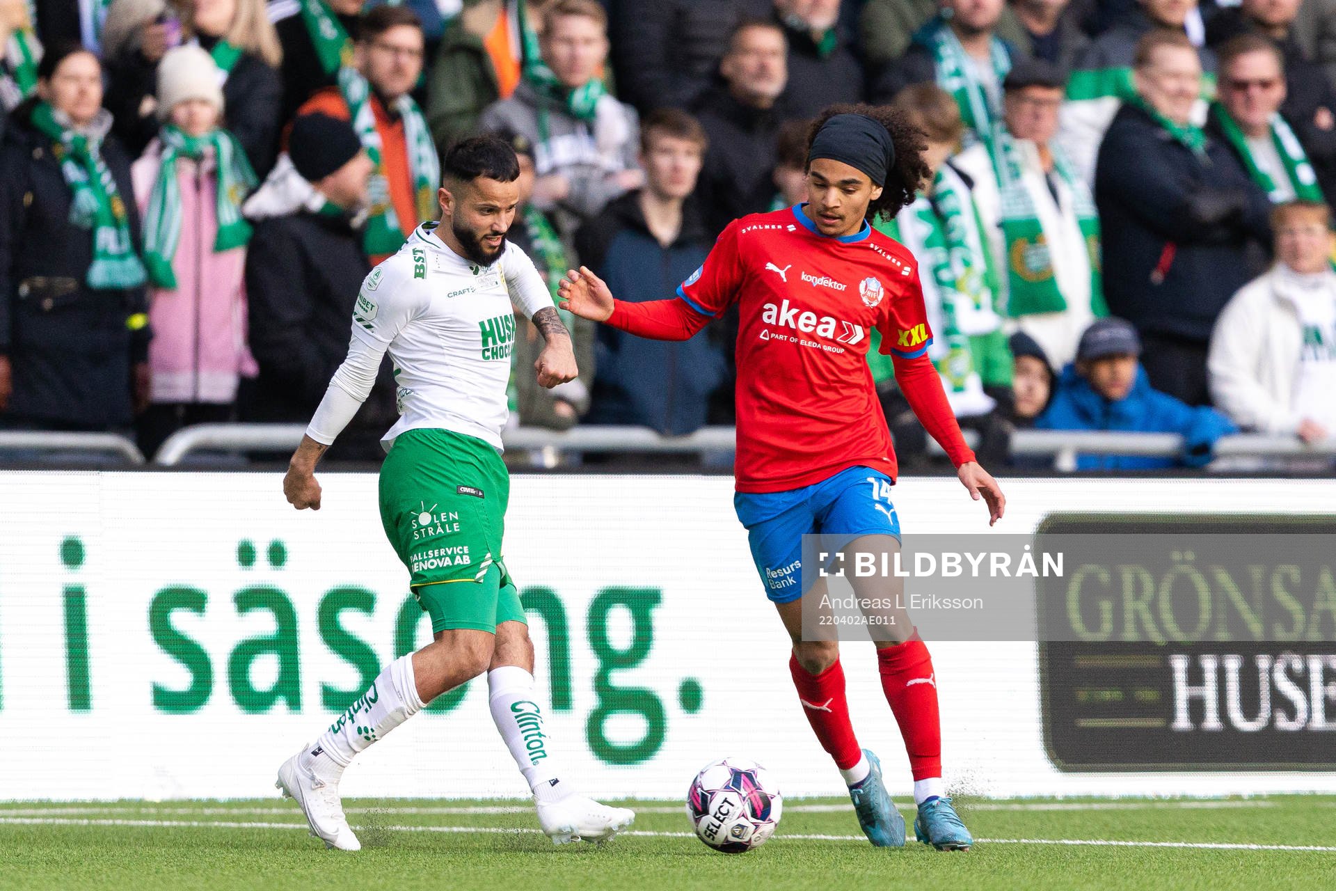 Hammarbys Mohanad Jeahze och Helsingborgs Adam Kaied