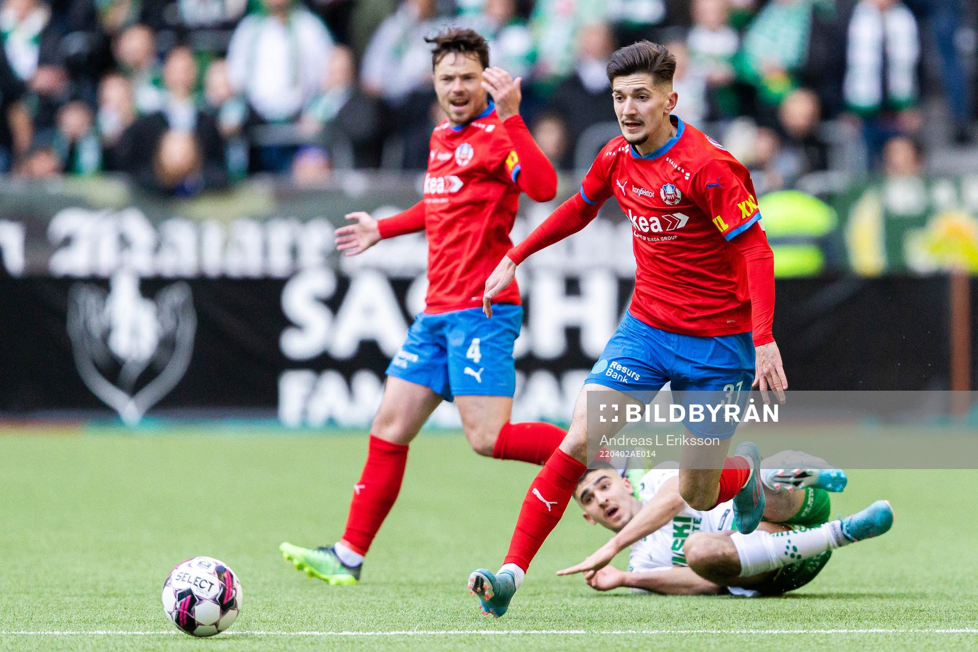 Hammarbys Mayckel Lahdo och Helsingborgs Armin Gigovic