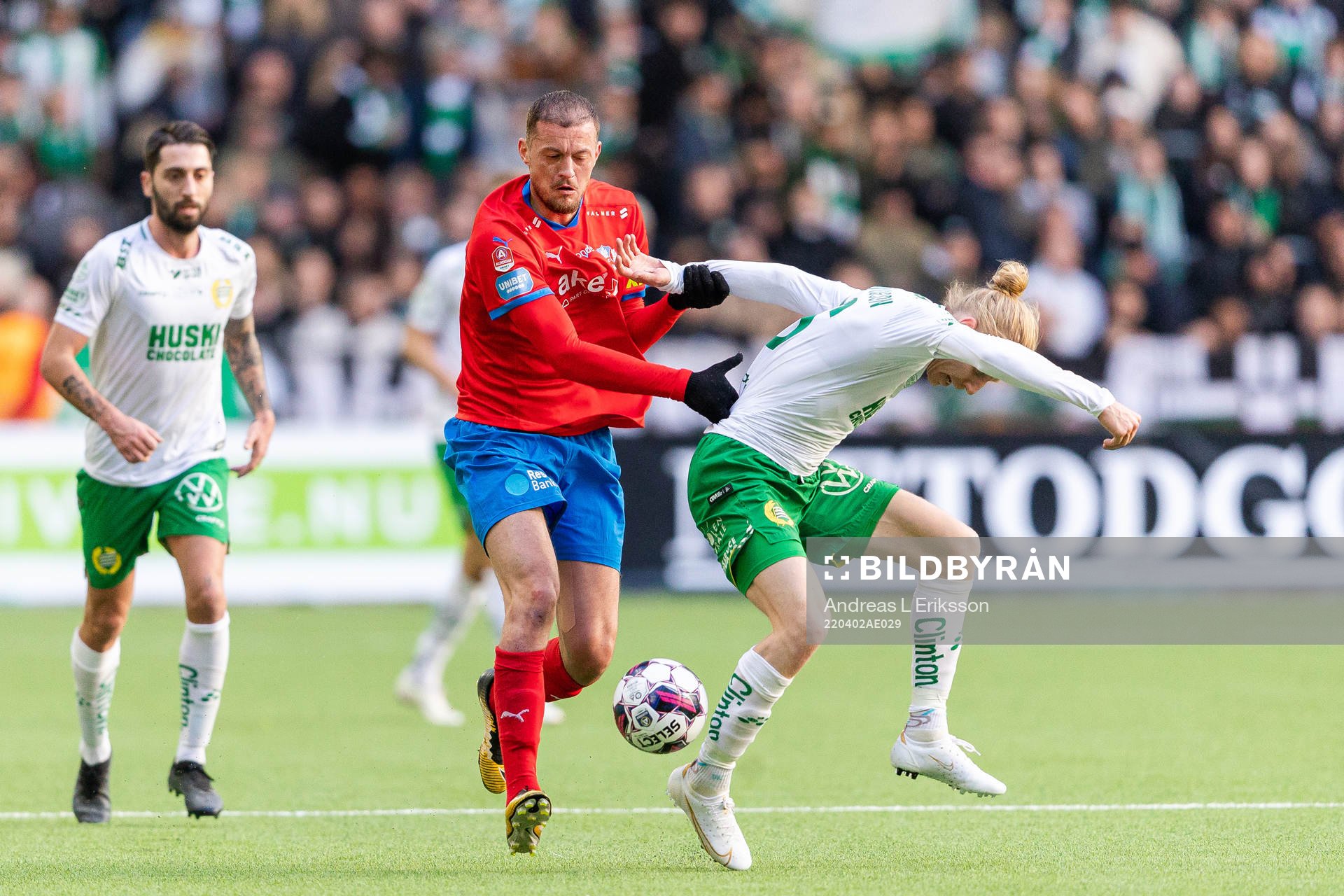 Helsingborgs Albert Ejupi och Hammarbys Gustav Ludwigson