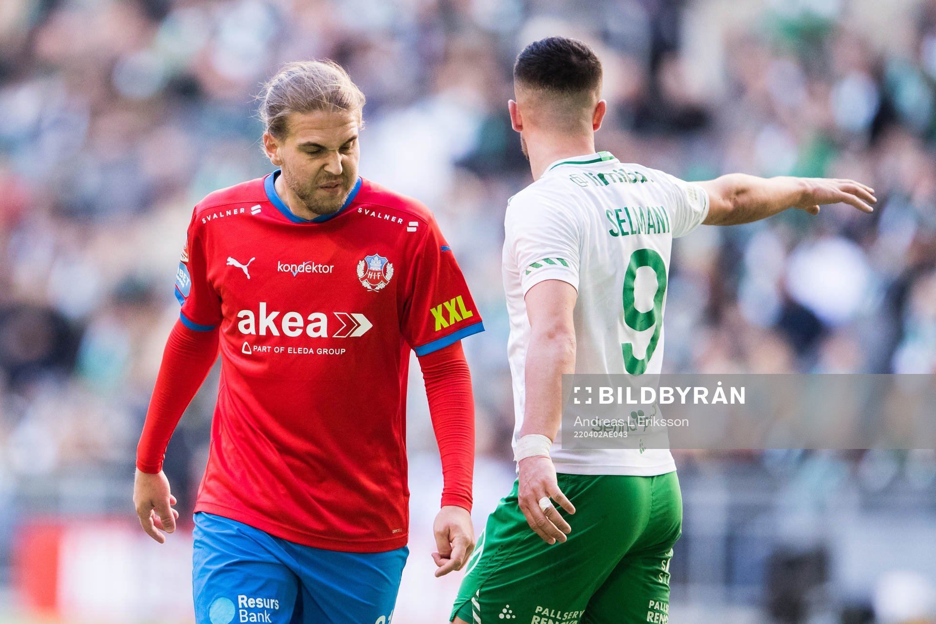 Helsingborgs Charlie Weberg och Hammarbys Astrit Selmani