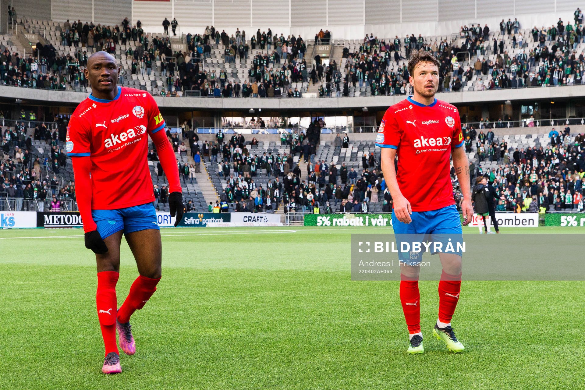 Helsingborgs Ravy Tsouka-Dozi och Viljormur Davidsen deppar