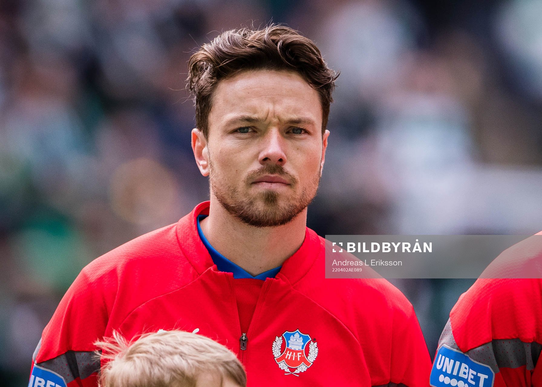 Helsingborgs Viljormur Davidsen innan fotbollsmatchen i