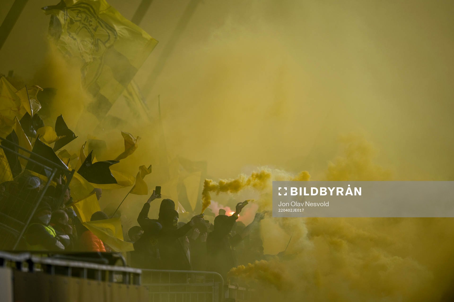 Pyro effects among supporters