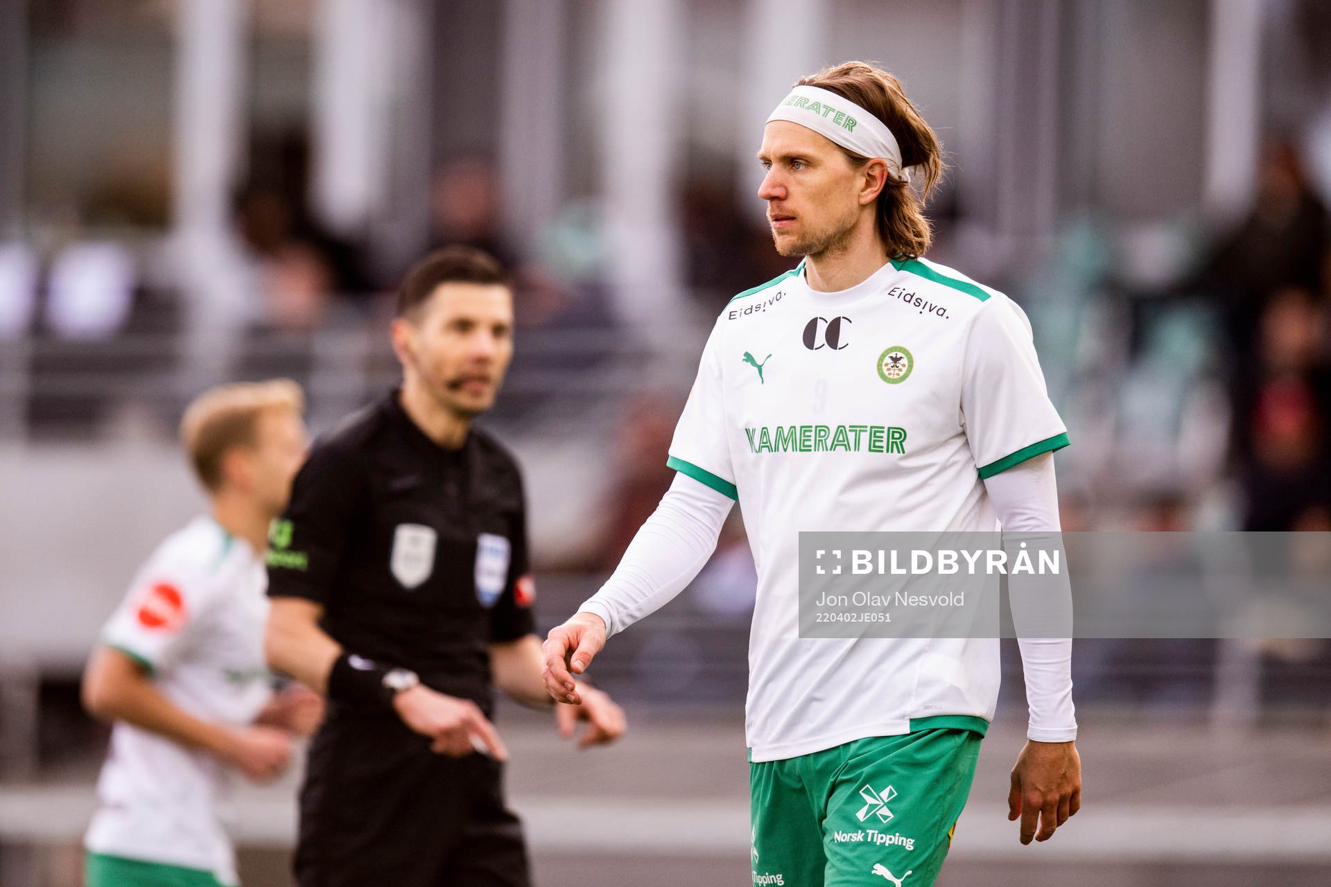 Jonas Enkerud of HamKam during the Eliteserien match between HamKam and Lillestrøm on April 2, 2022 in Hamar. 