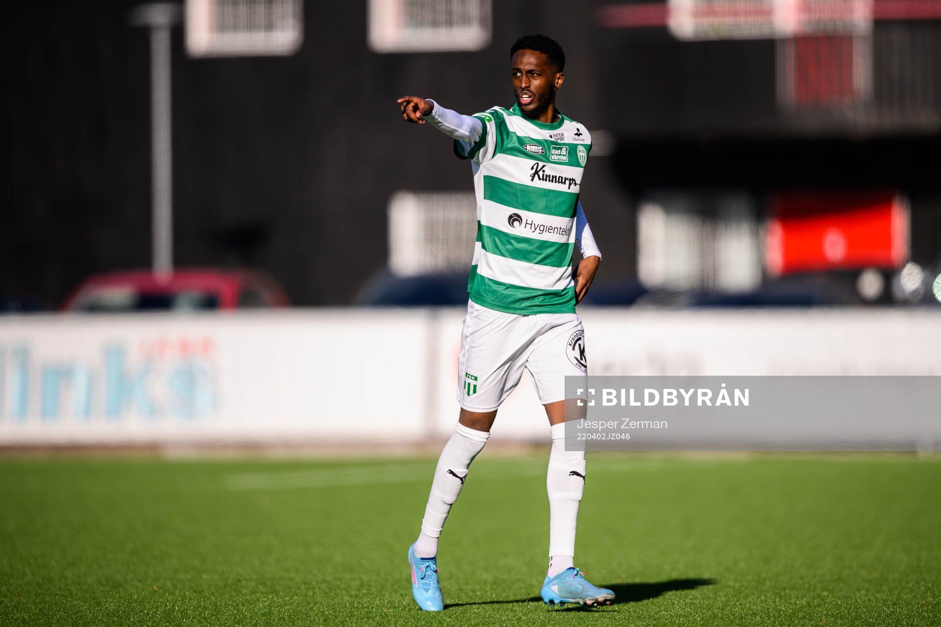 Västerås Mohammed Mahammed under fotbollsmatchen i Superettan mellan Brommapojkarna och Västerås SK den 2 april 2022 i Stockholm. 