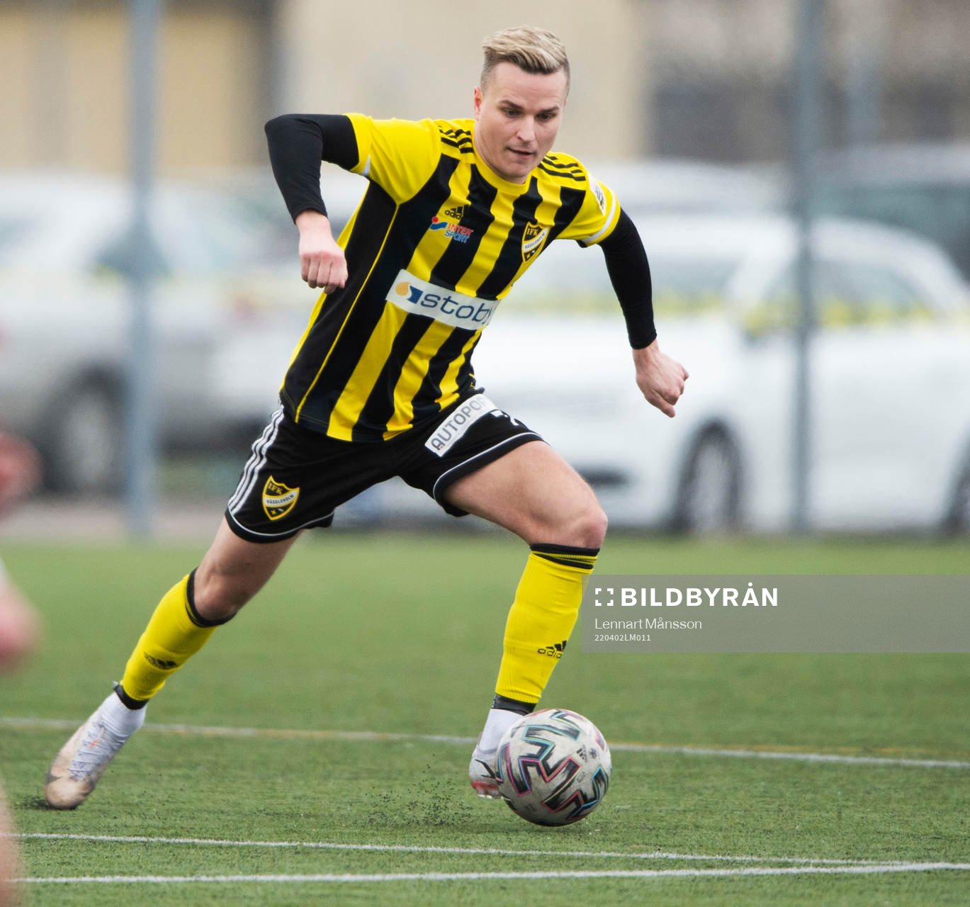 IFK Hässleholms Danny Gunnarsson i matchen i div. 2 Södra