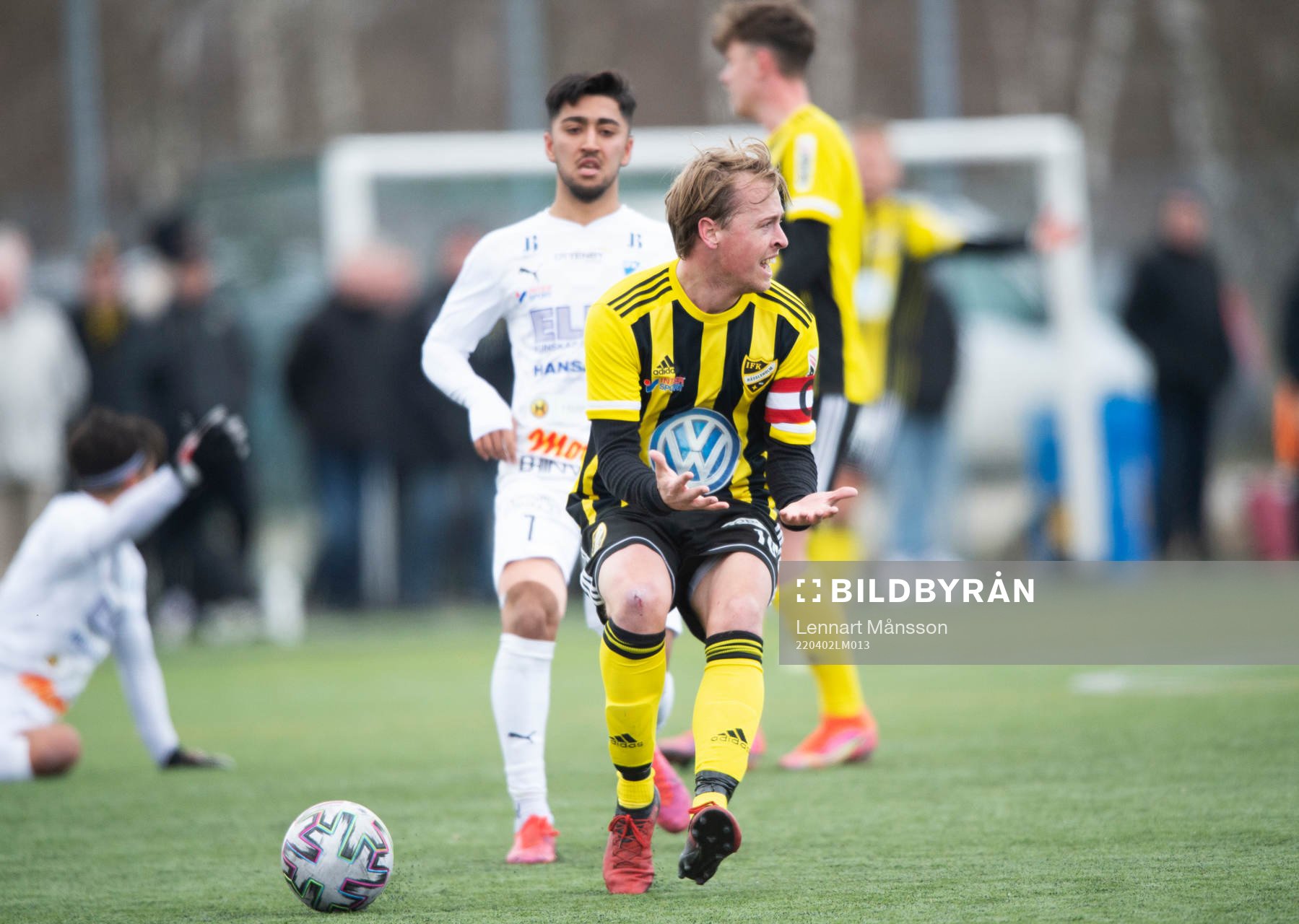 IFK Hässleholms Robin Strömberg i matchen i div. 2 Södra