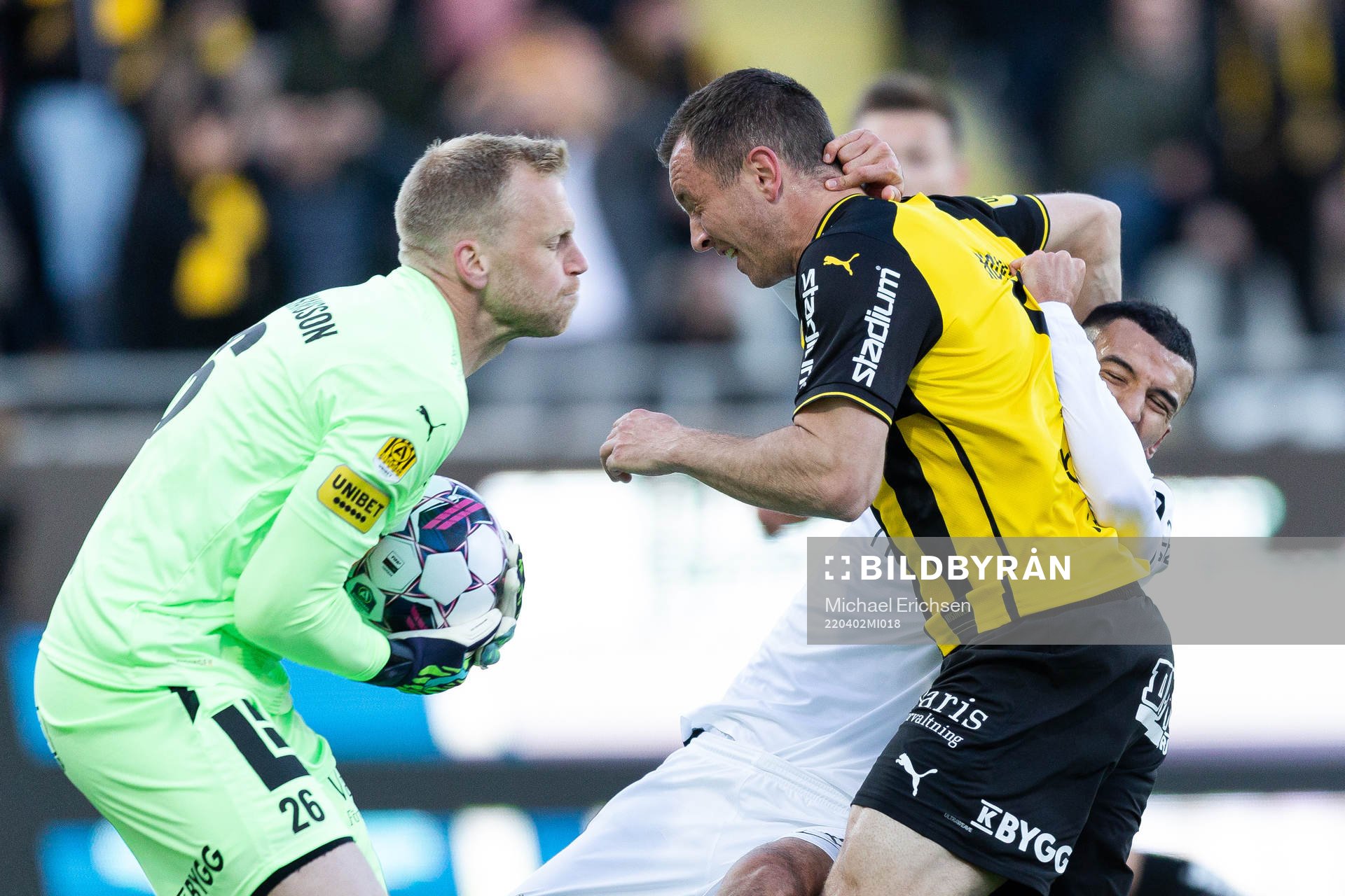Häckens målvakt Peter Abrahamsson och Even Hovland