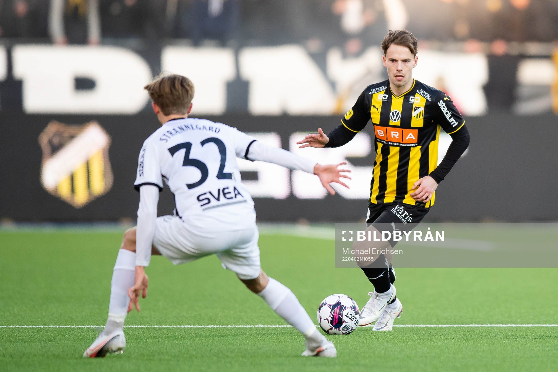 s Tom Strannegård och Häckens Lars Olden Larsen