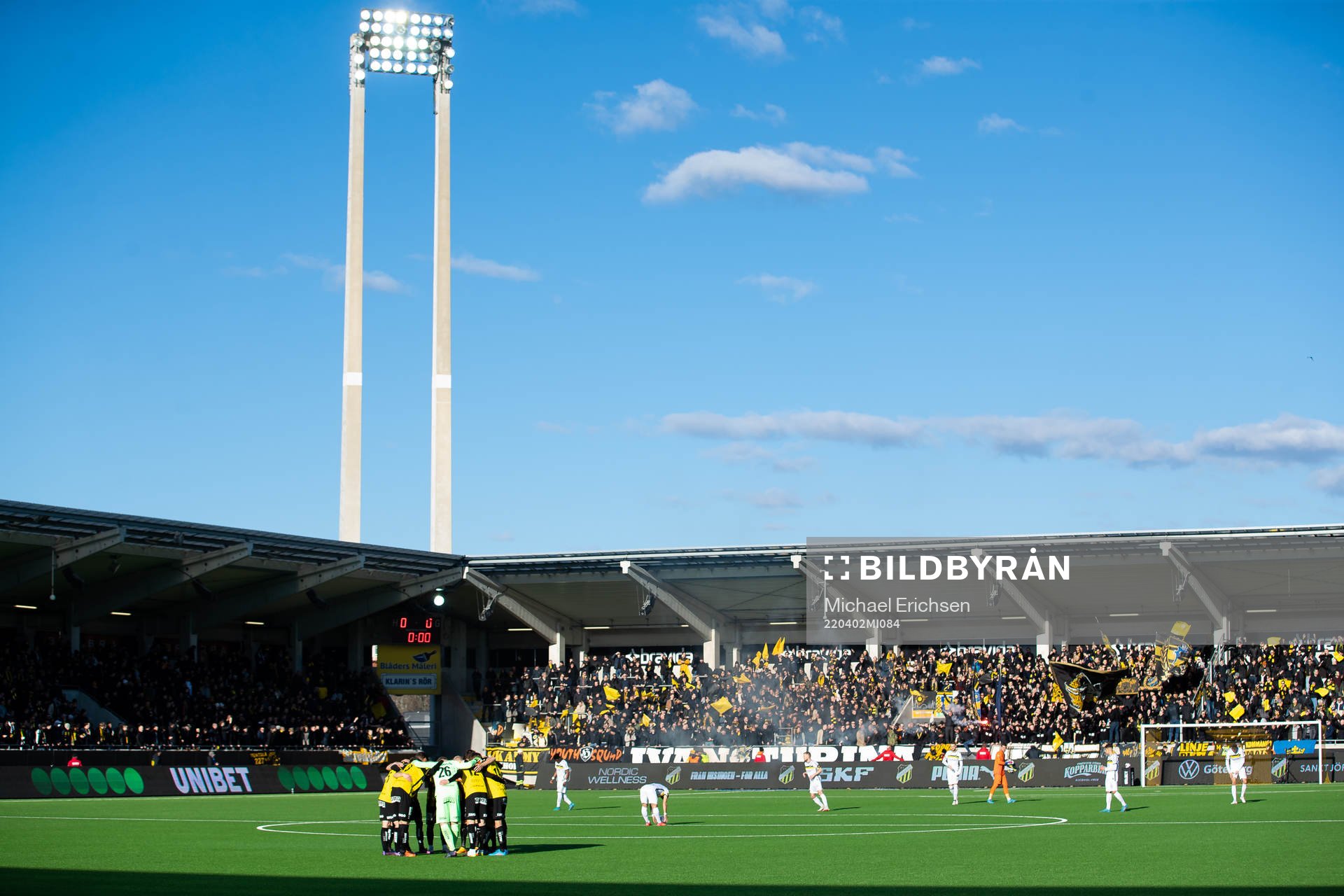 Häcken samlade innan fotbollsmatchen i Allsvenskan mellan