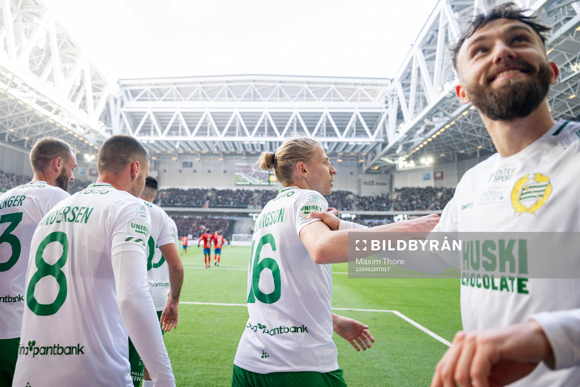 Hammarbys Gustav Ludwigson jublar