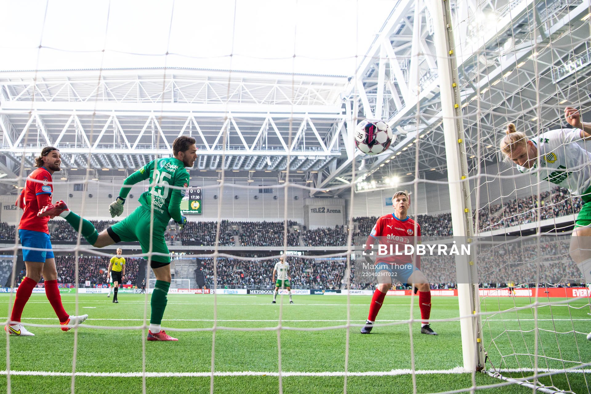 Hammarbys Gustav Ludwigson gör 1-0 bakom Helsingborgs