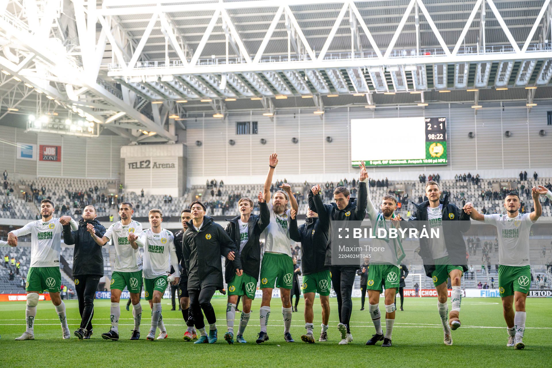 Hammarbys spelare jublar
