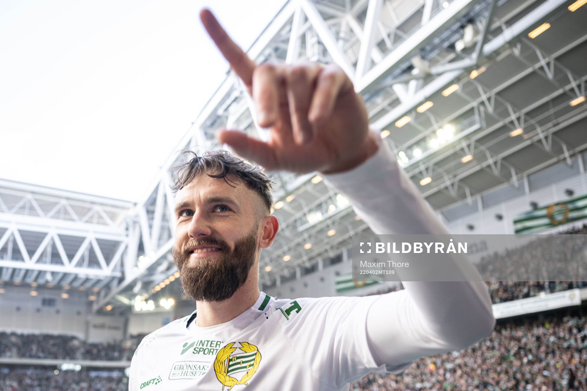 Hammarbys Simon Sandberg jublar