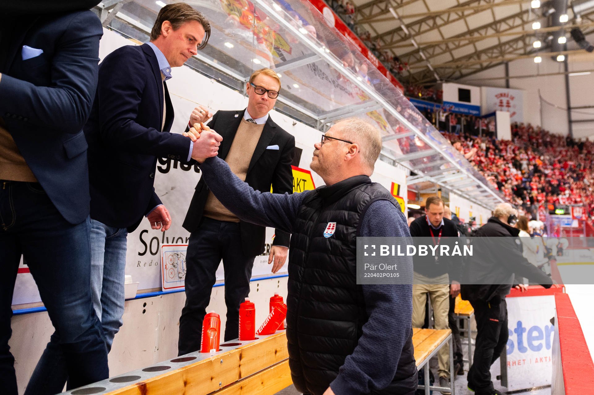 Timrås Andreas Molinder och sportchefen Kent Norberg