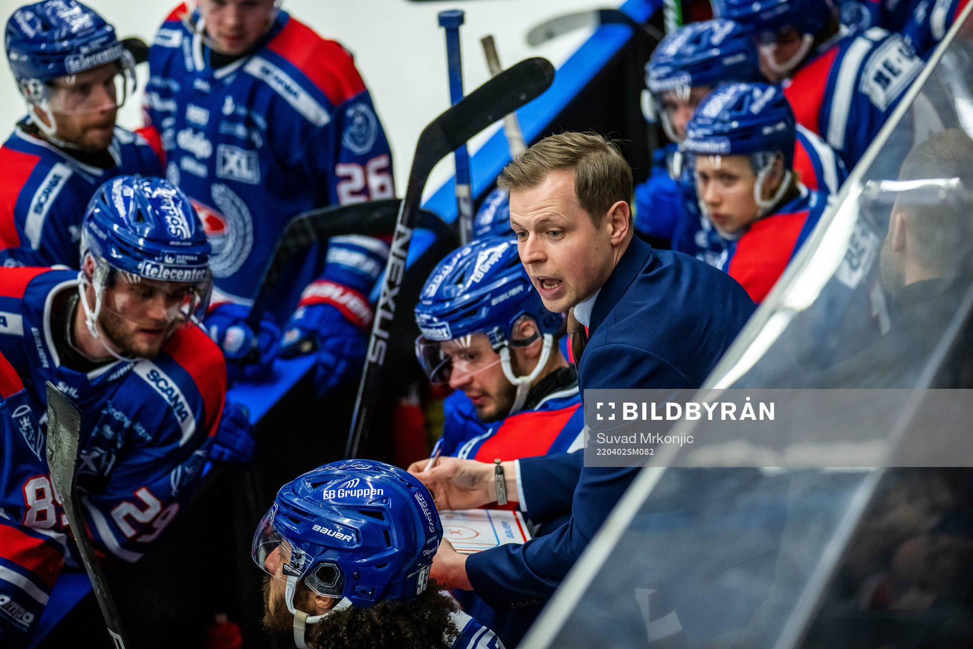 Oskarshamns tränare Martin Filander samt spelare