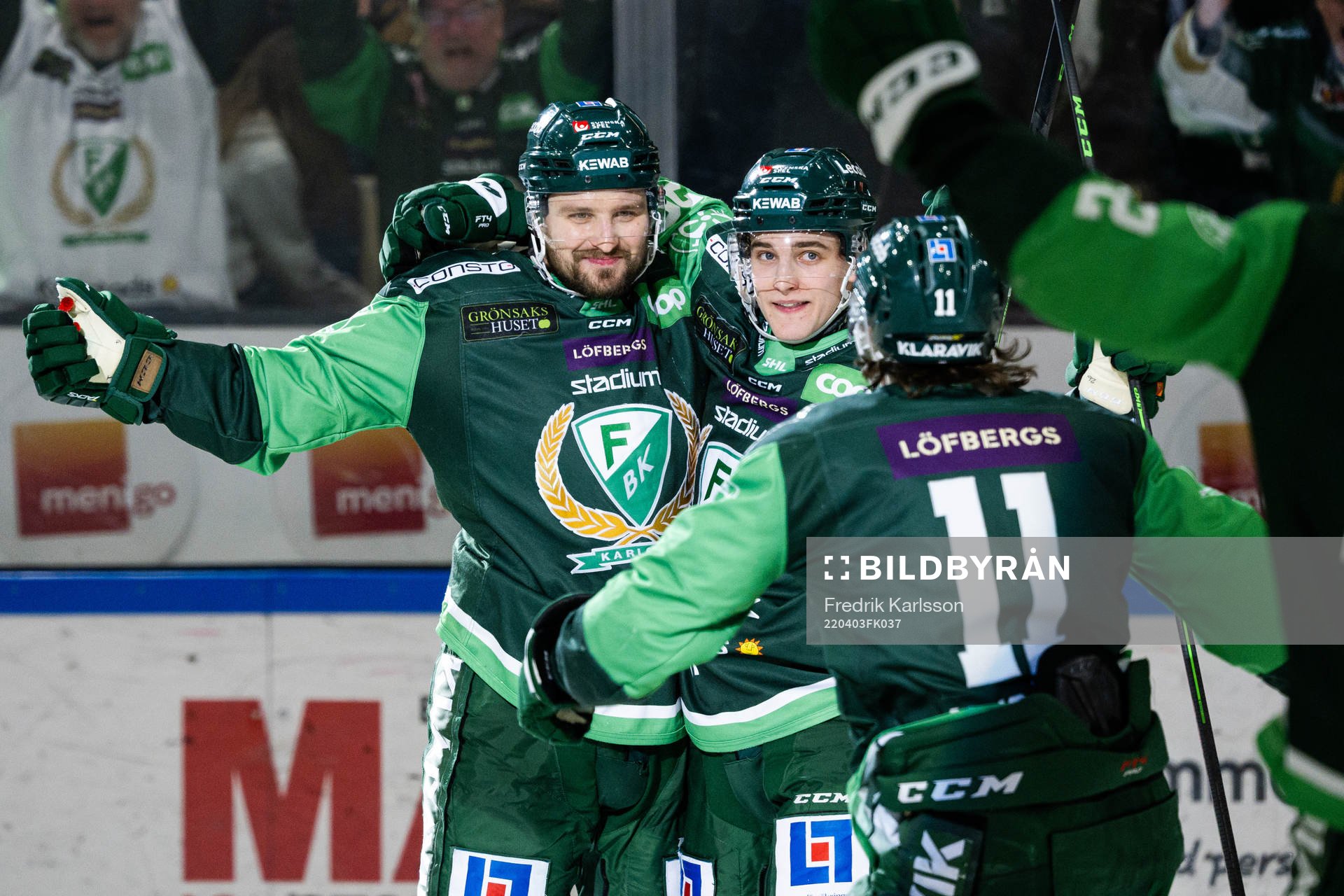 Färjestads Mikael Wikstrand jublar