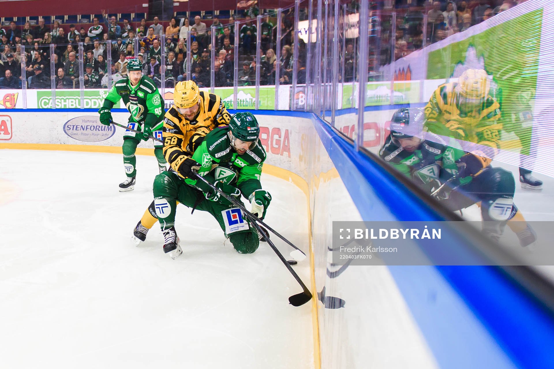 Skellefteås Oskar Nilsson och Färjestads Martin Johansson
