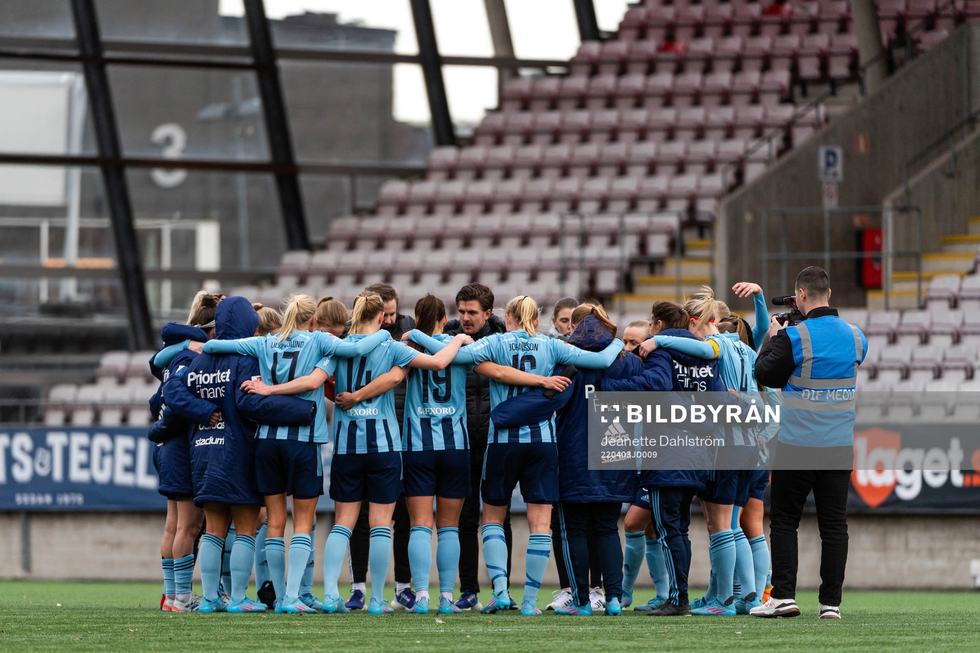 Djurgårdens spelare och ledare samlade