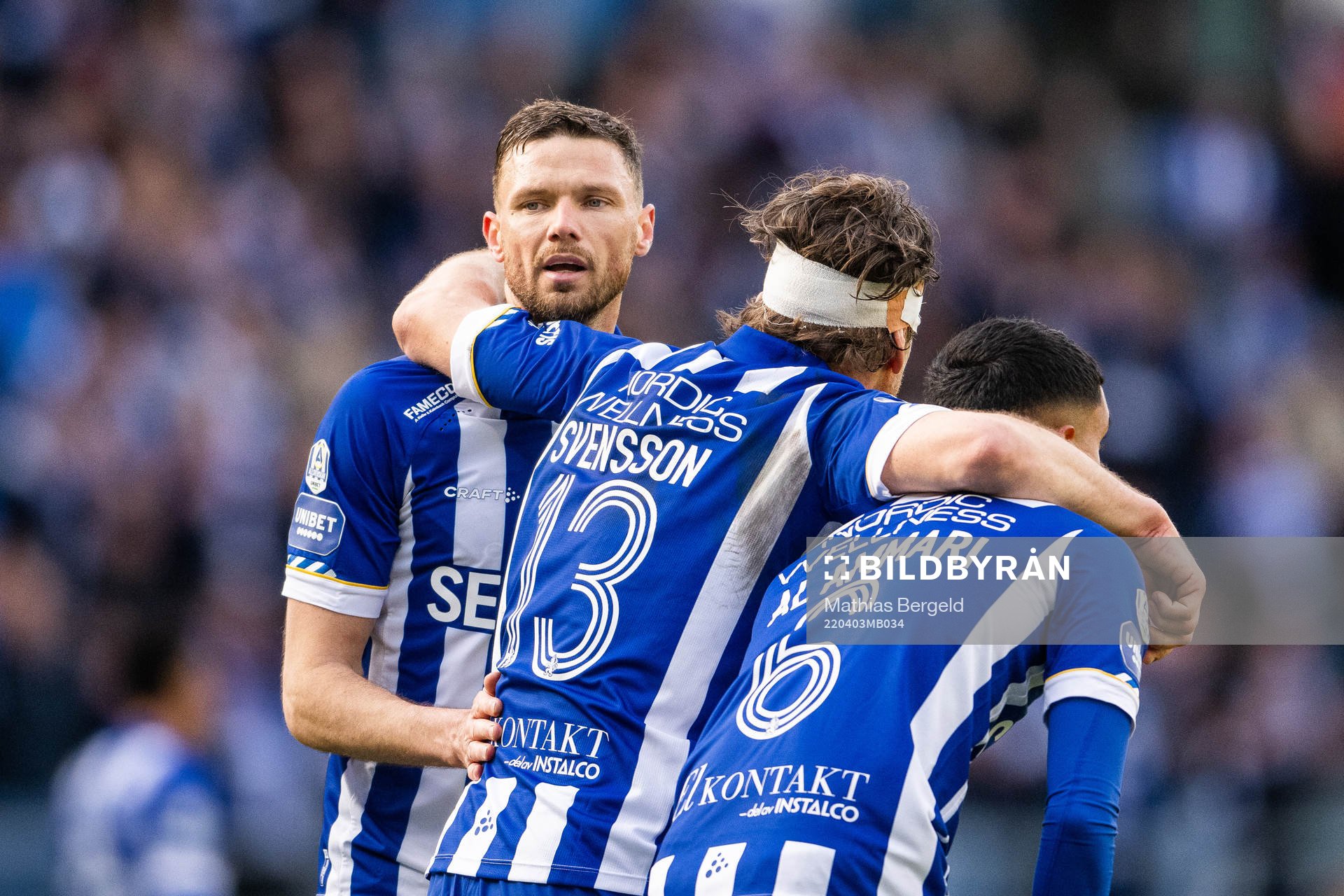 IFK Göteborgs Marcus Berg, Gustav Svensson och Amir
