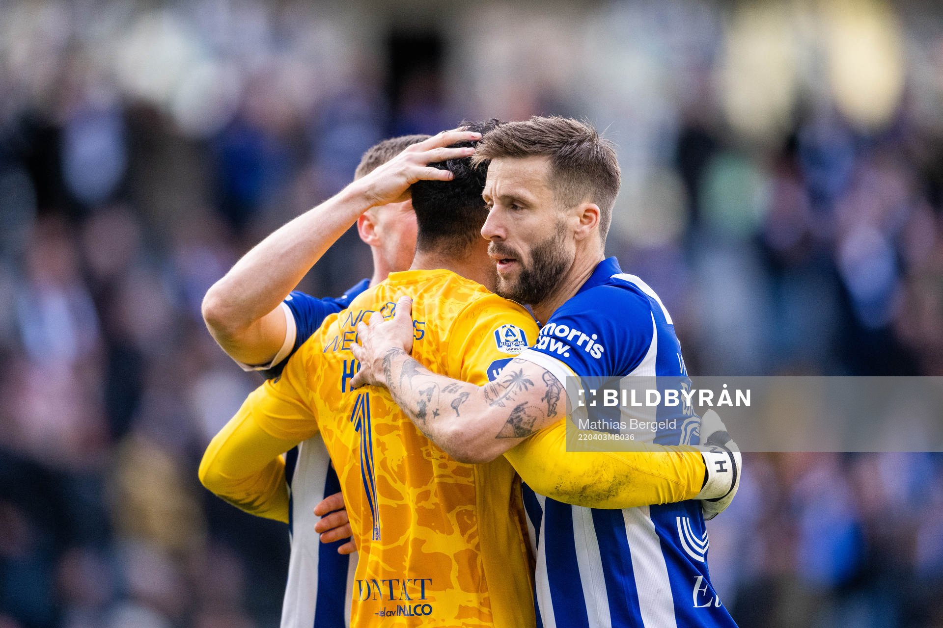 IFK Göteborgs målvakt Warner Hahn och Mattias Bjärsmyr