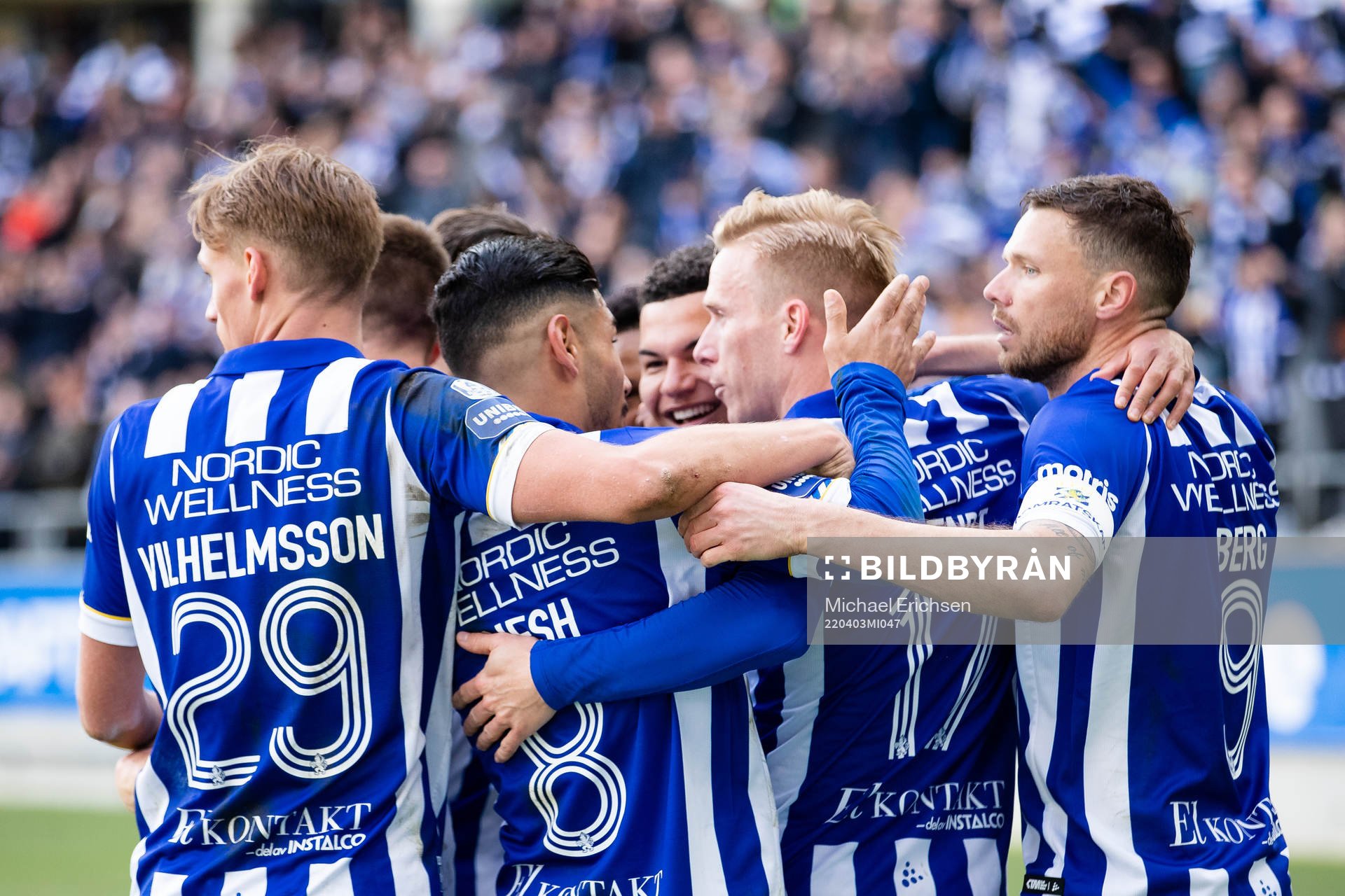 IFK Göteborgs Marcus Berg jublar med lagkamrater