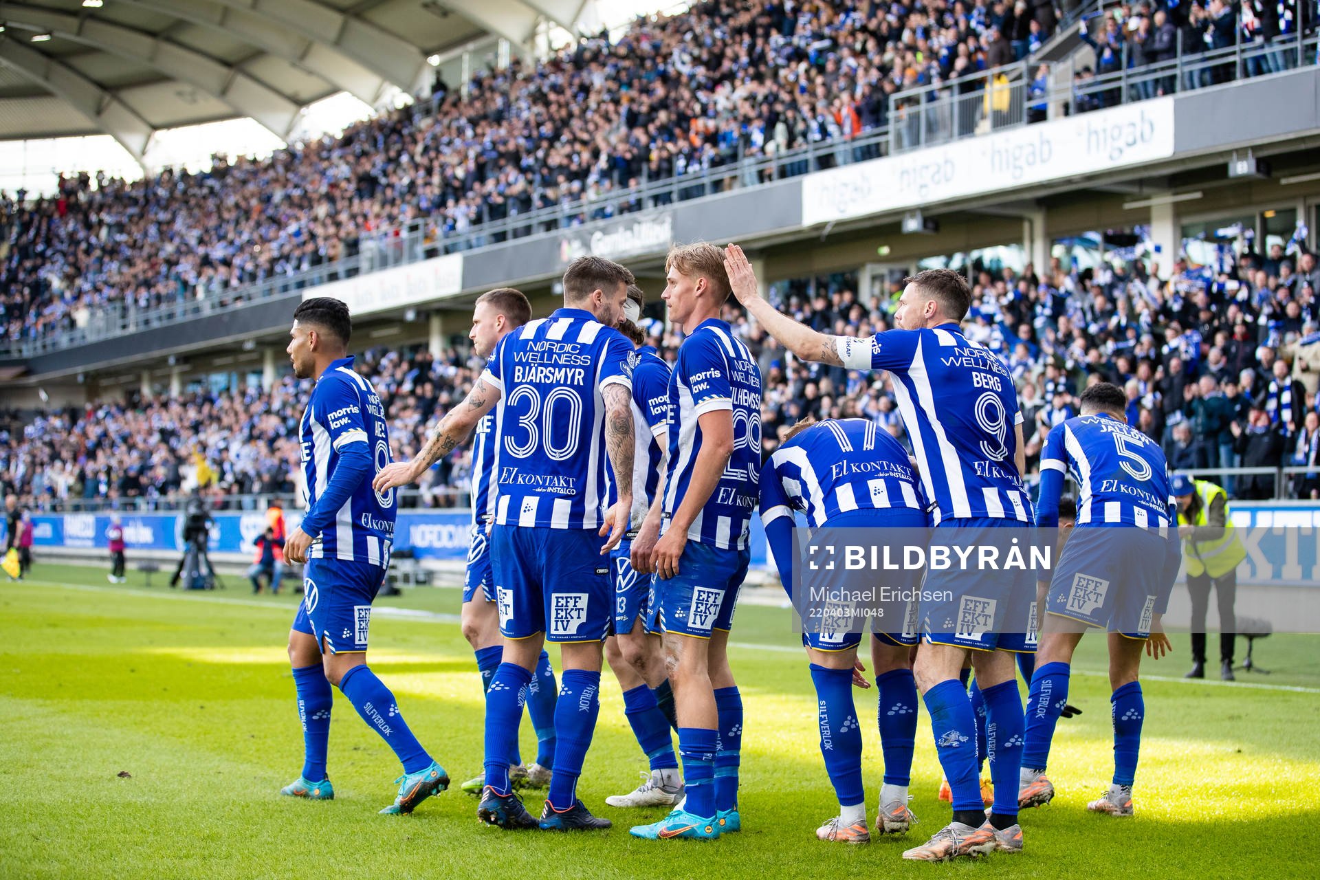 IFK Göteborgs Marcus Berg jublar med lagkamrater