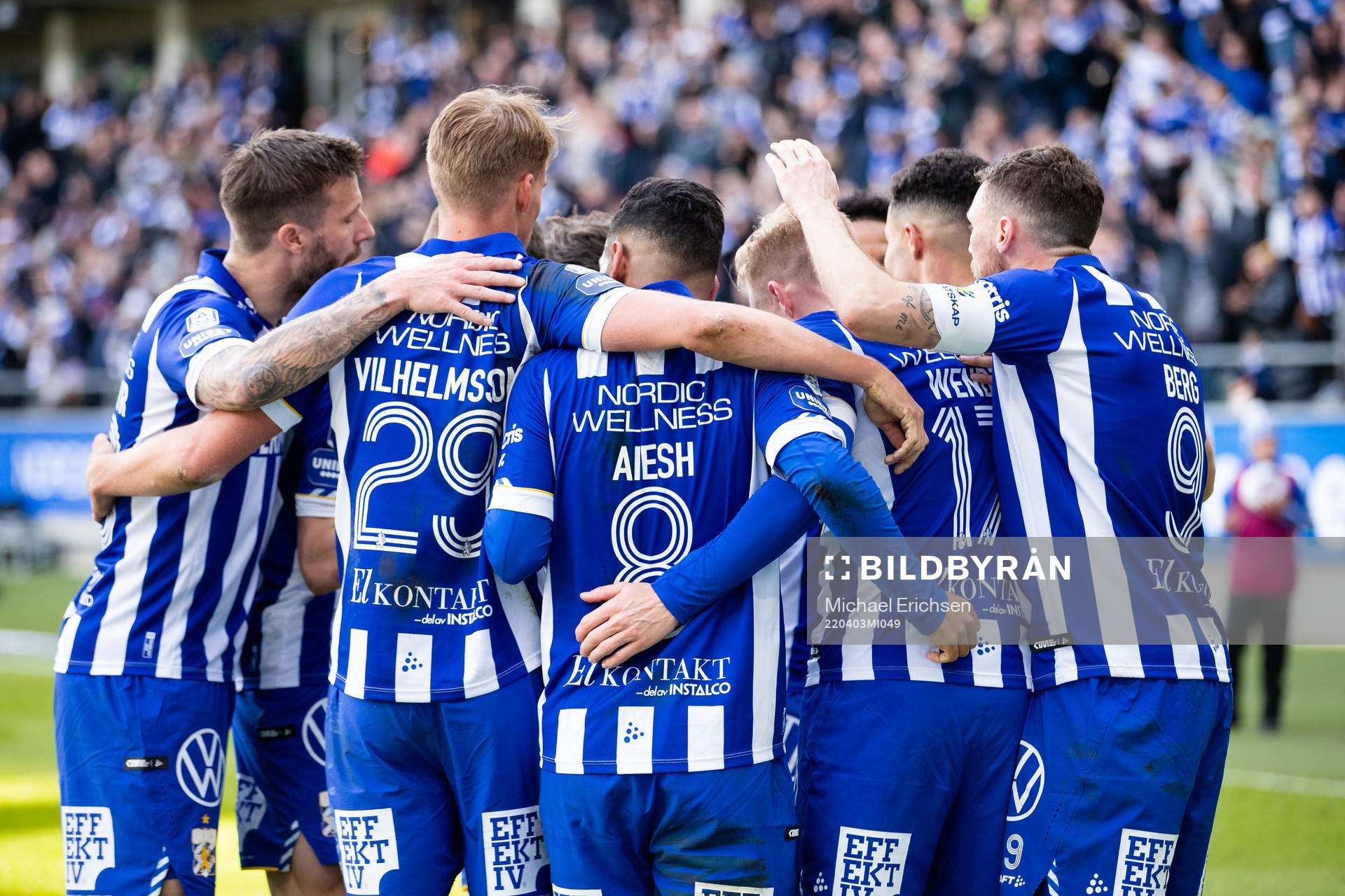 IFK Göteborgs Marcus Berg jublar med lagkamrater