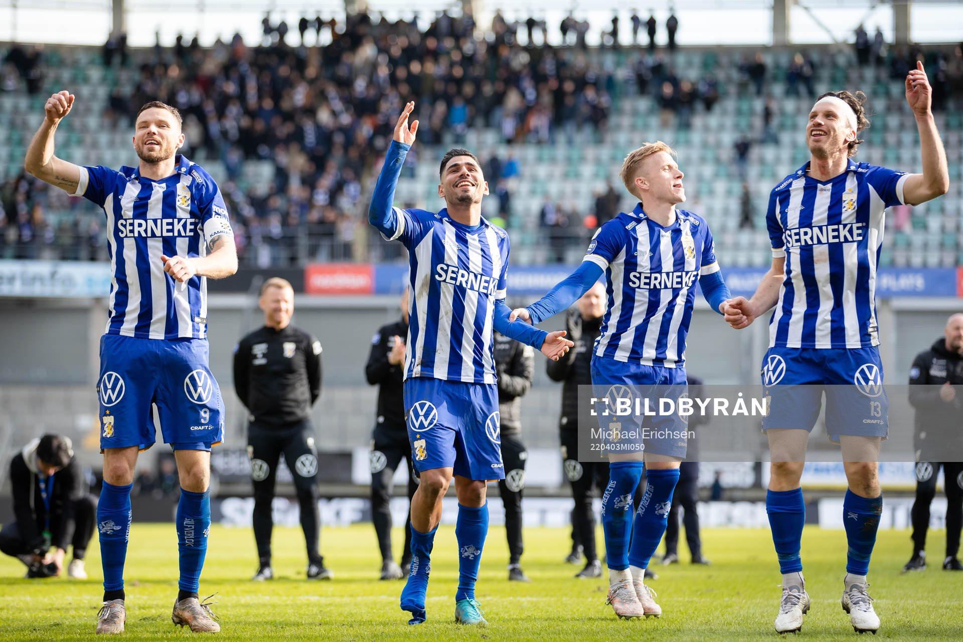 IFK Göteborgs Marcus Berg, Hosam Aiesh, Oscar Wendt och