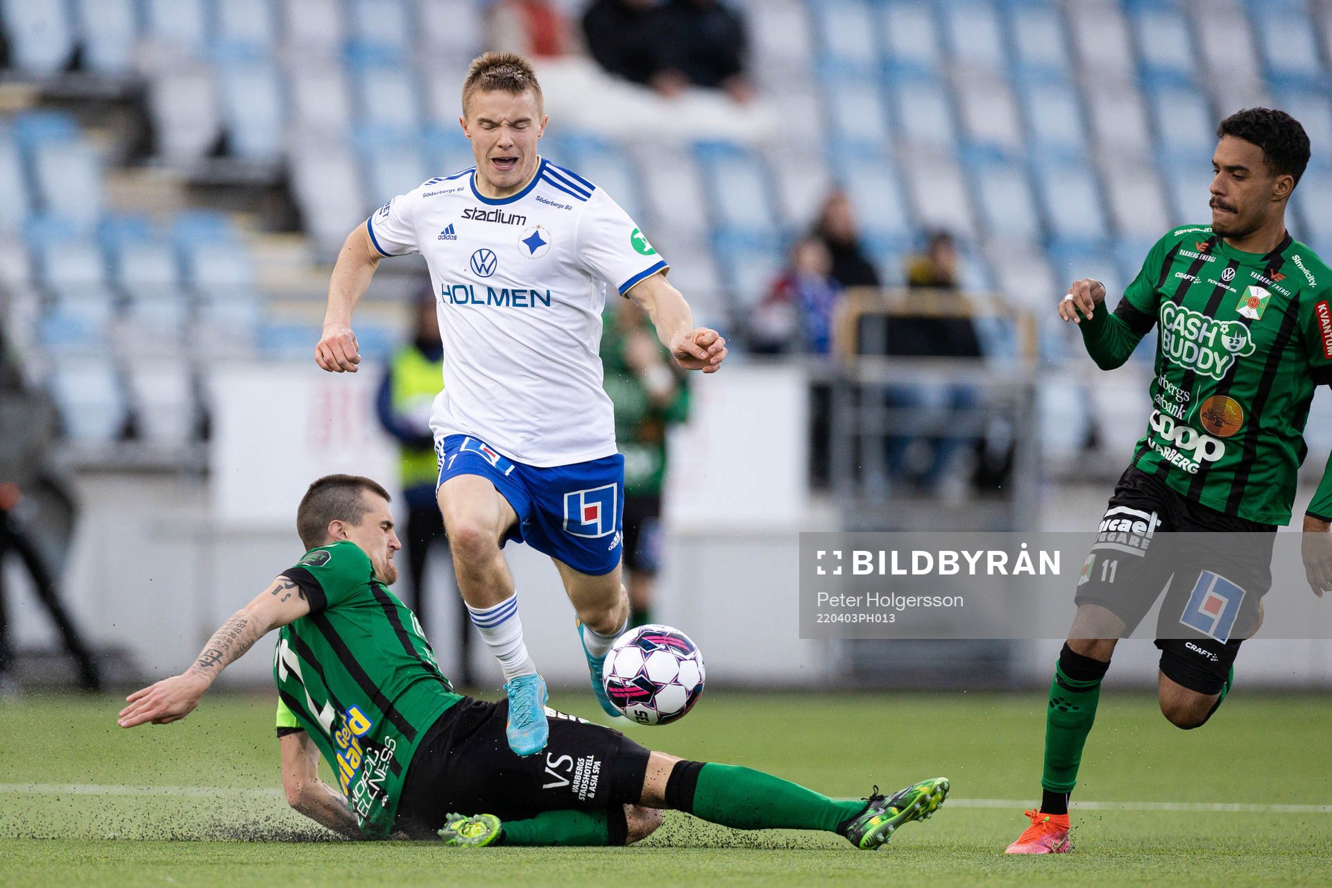 Varbergs Jon Birkfeldt och IFK Norrköpings Jacob Ortmark