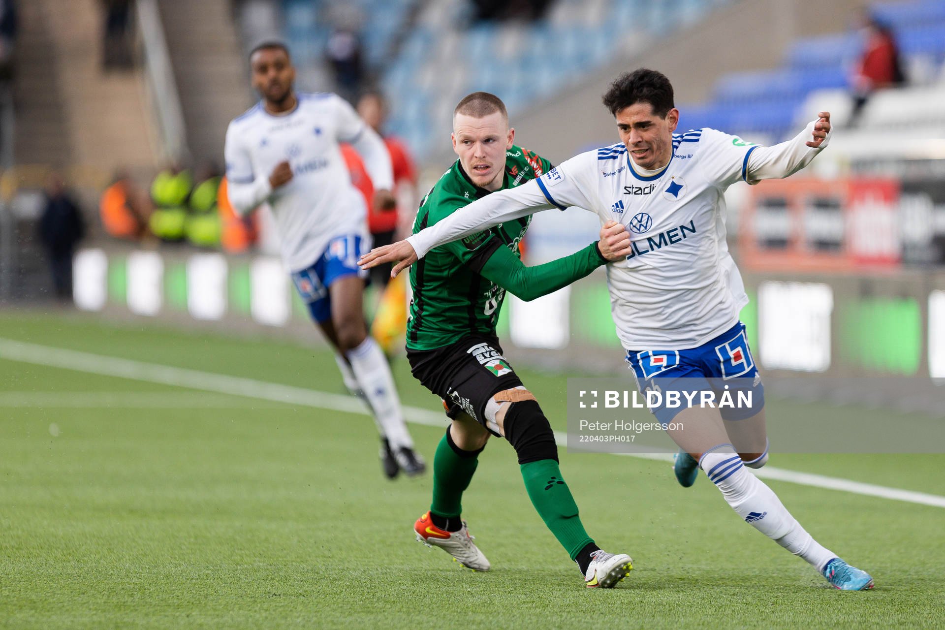 Varbergs Anton Liljenbäck och IFK Norrköpings Jean Carlos