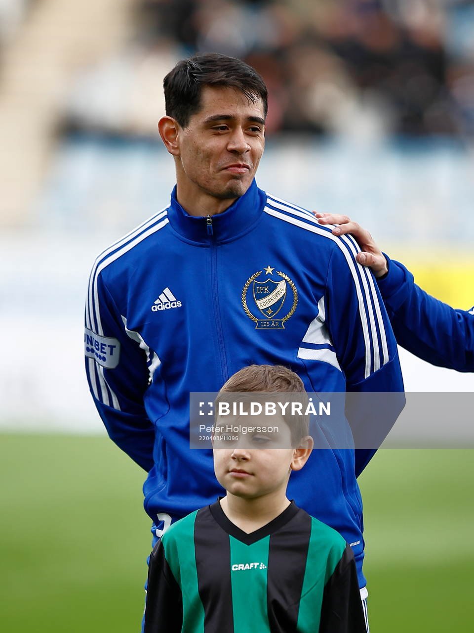 IFK Norrköpings Jean Carlos De Brito under fotbollsmatchen i Allsvenskan mellan IFK Norrköping och Varberg den 3 april 2022 i Norrköping.