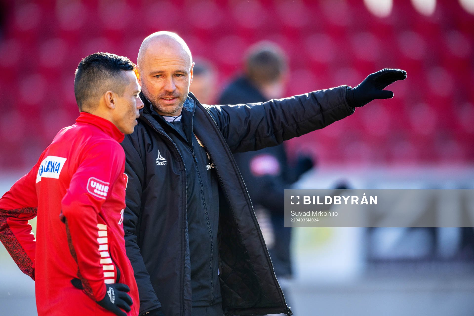 Kalmars assisterande tränare Stefan Larsson och Romario