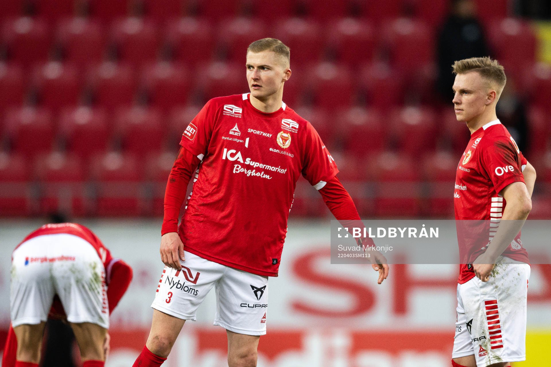 Kalmars  Davíd Kristján Ólafsson och Isak Jansson deppar