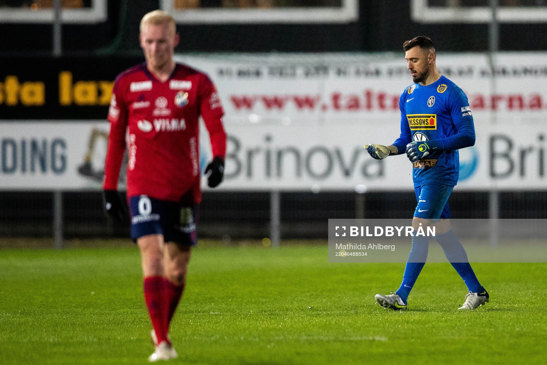 Landskronas målvakt Amr Kaddoura deppar
