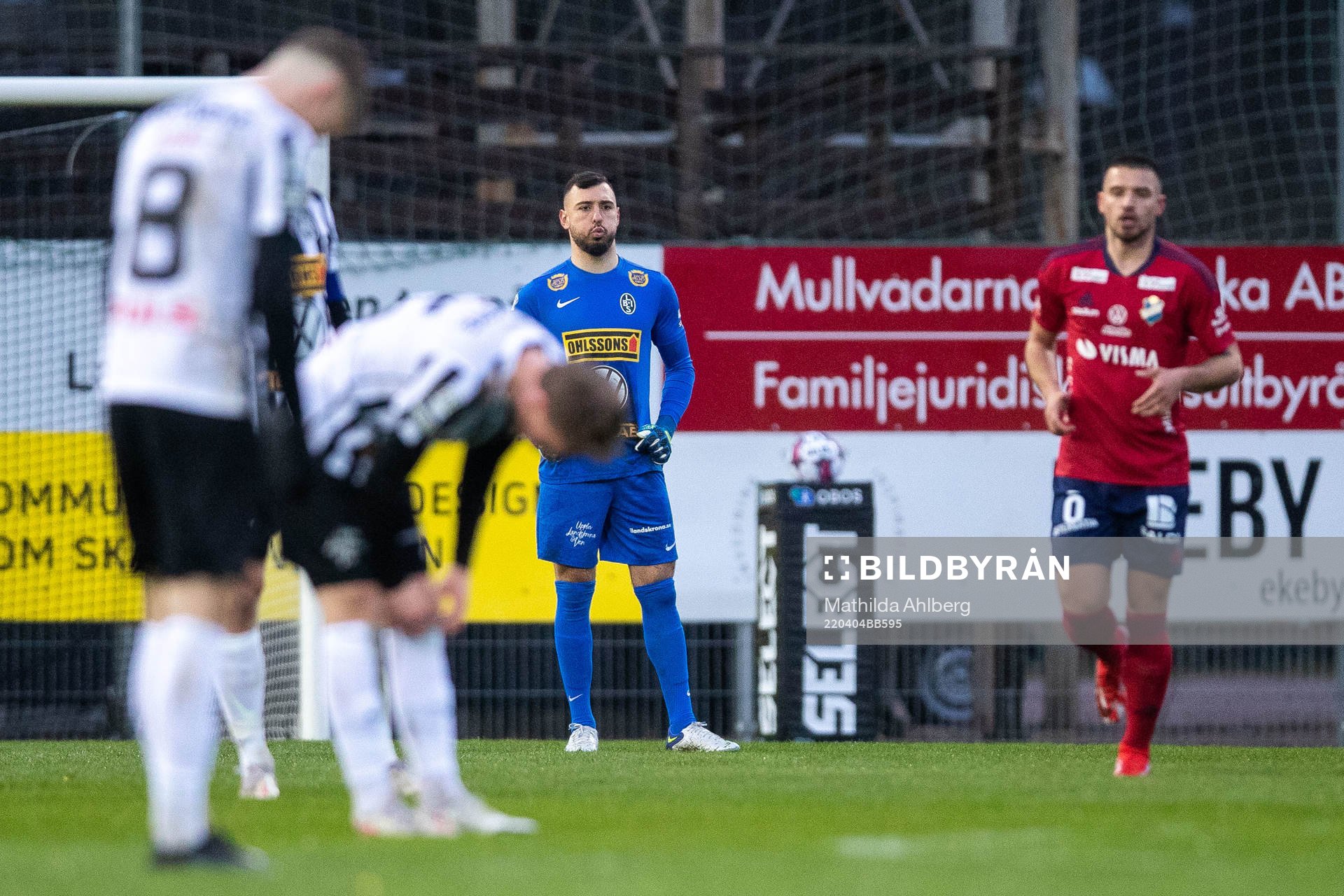 Landskronas målvakt Amr Kaddoura deppar